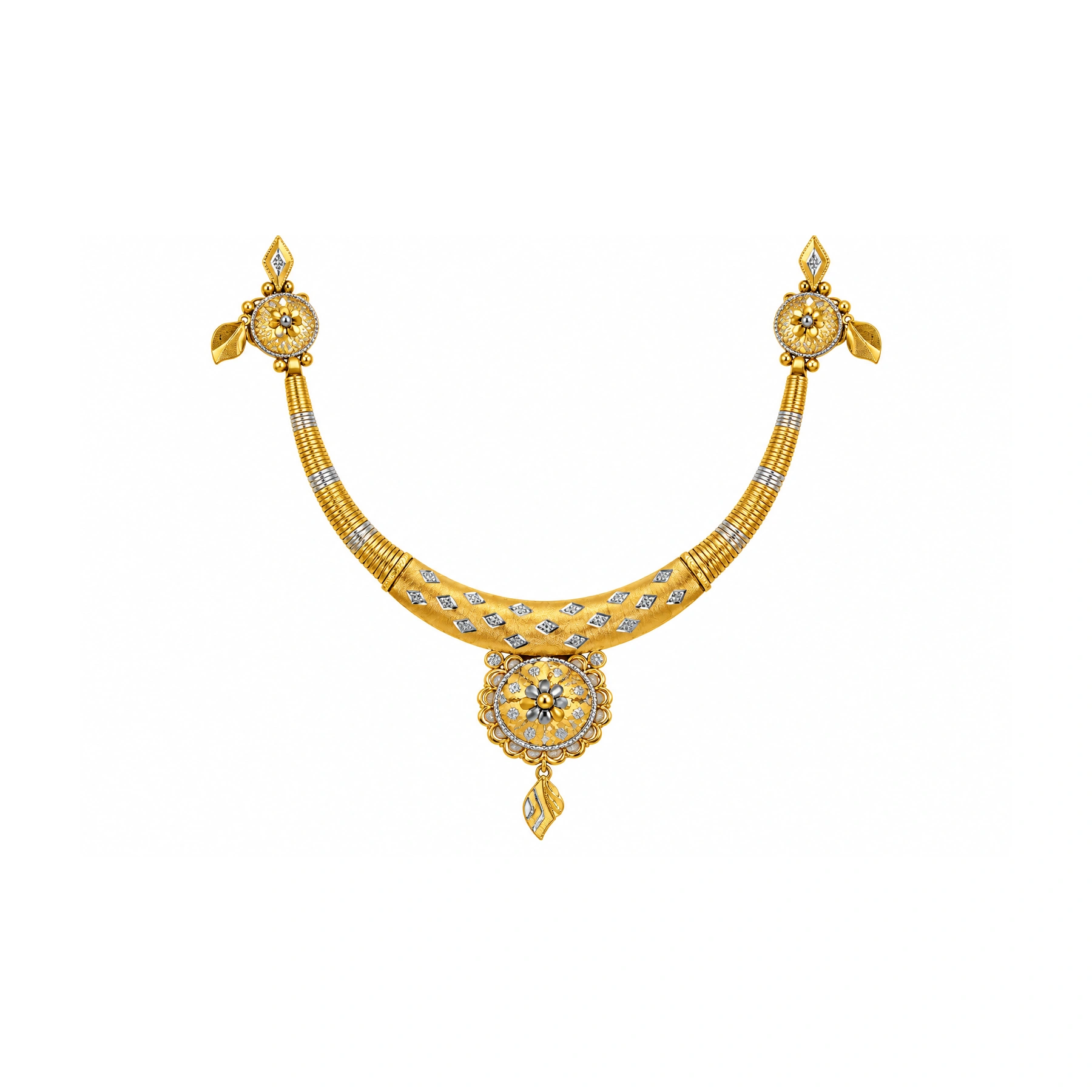 The GSS021520021 Gold Short Necklace Set