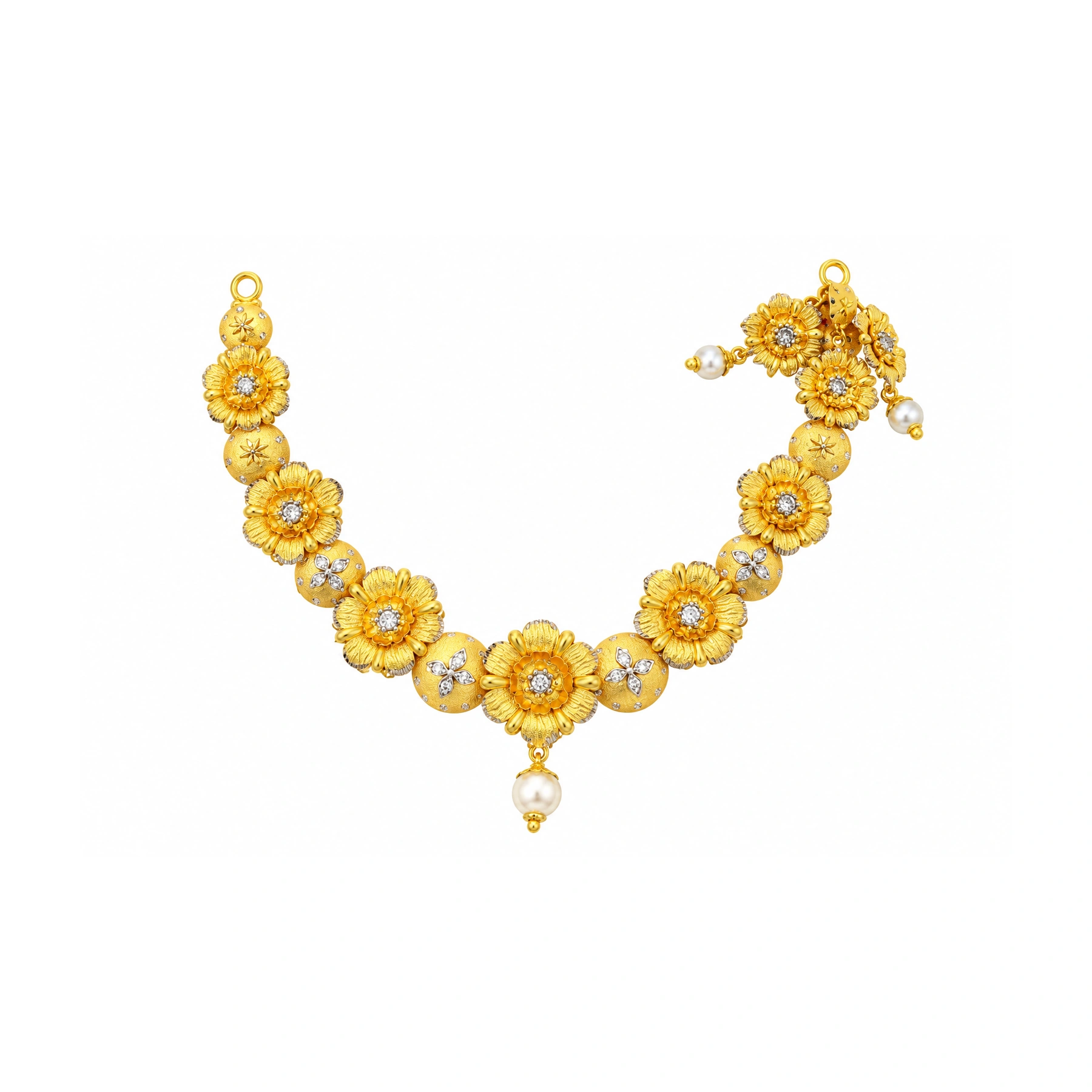 The GSS021520489 Gold Short Necklace Set