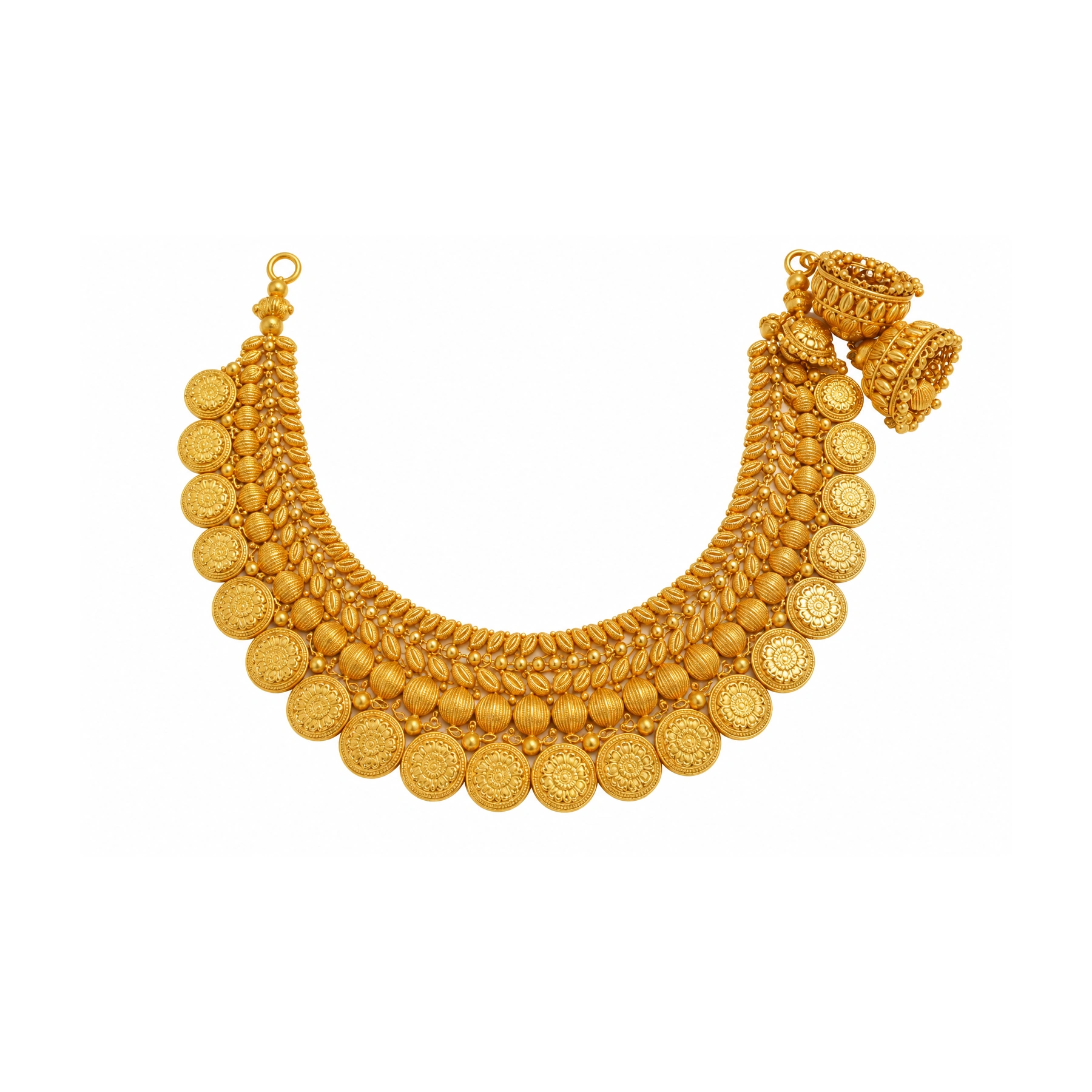 The GSS021910002 Gold Short Necklace Set