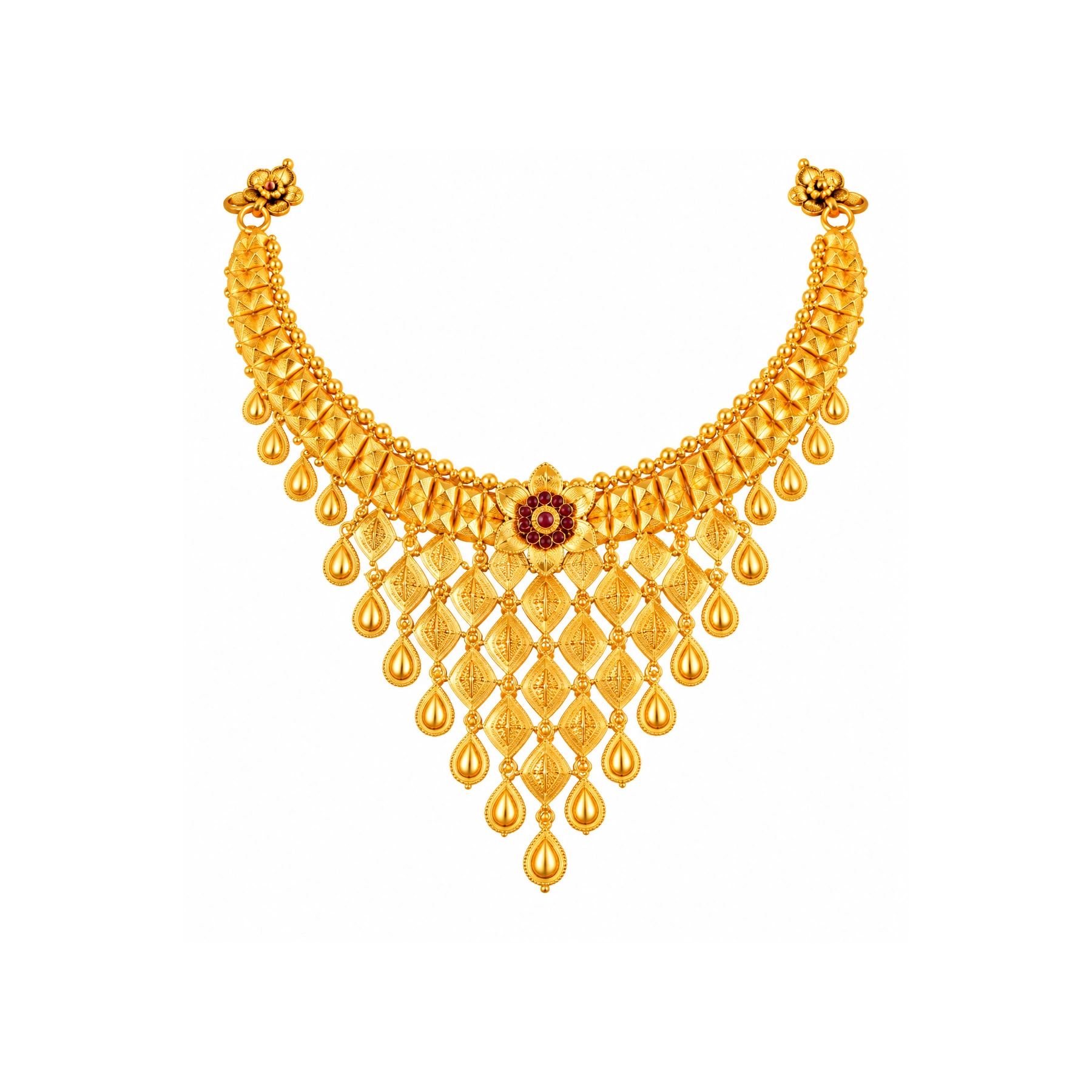 The GSS022610049 Gold Short Necklace Set