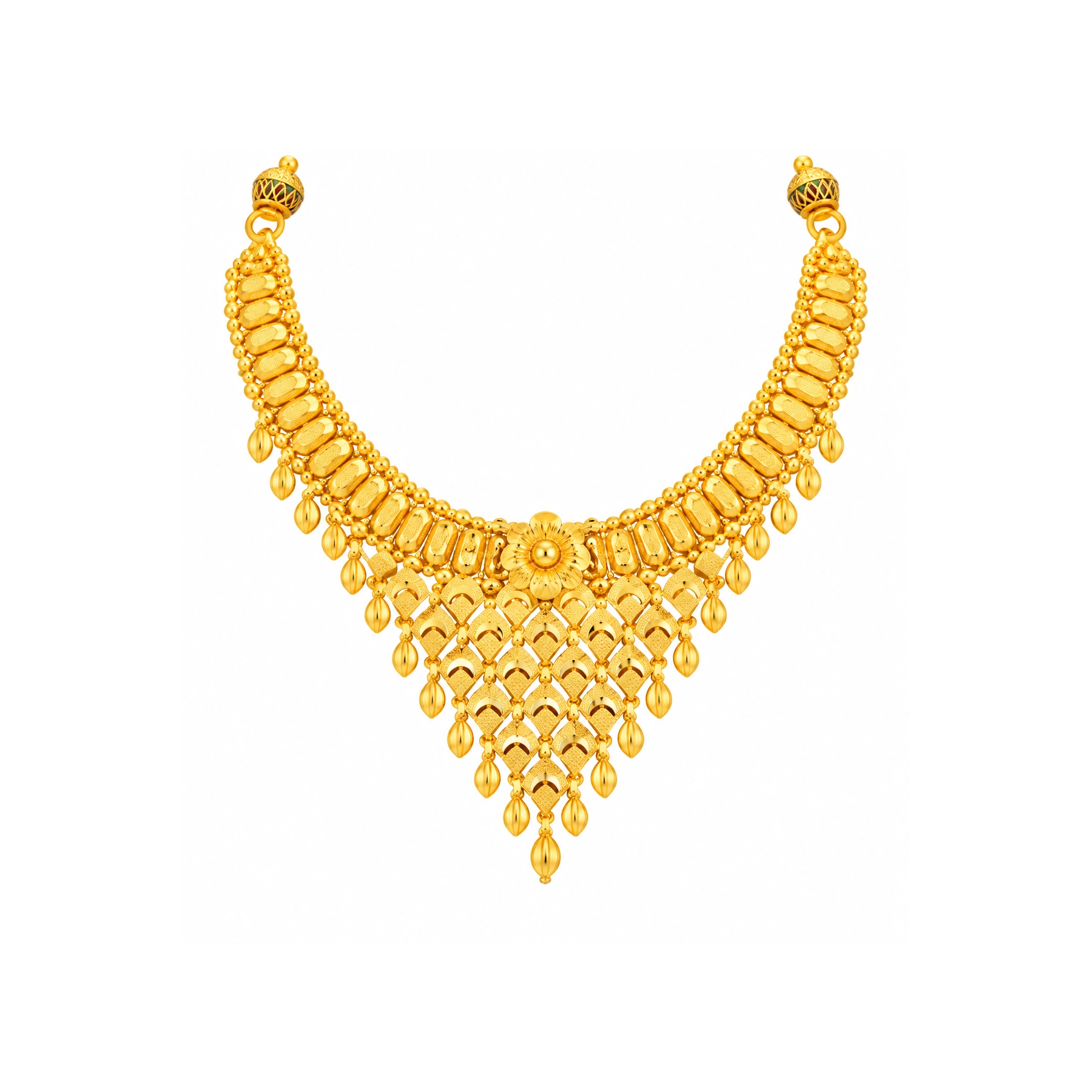 The GSS022610058 Gold Short Necklace Set