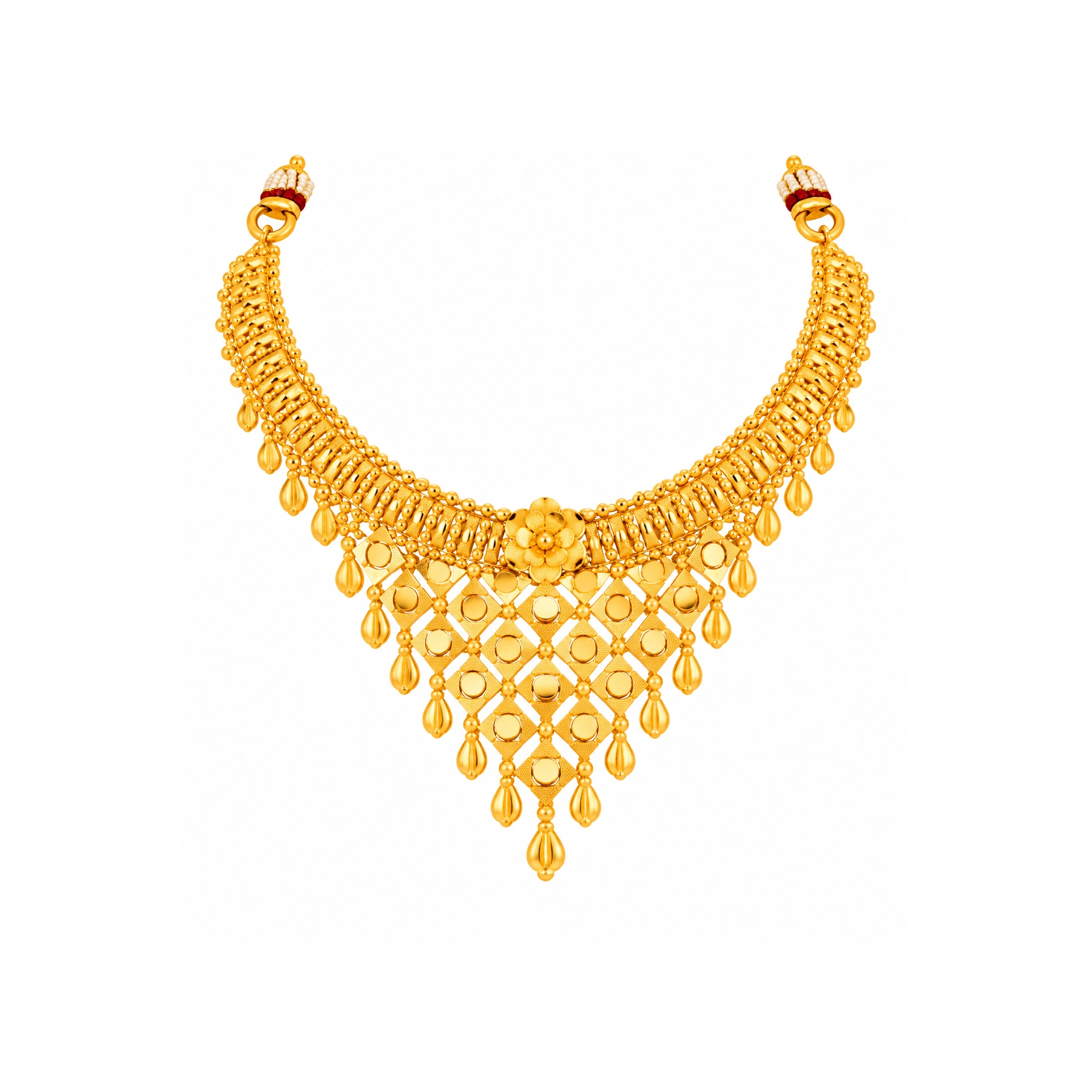 The GSS022610063 Gold Short Necklace Set