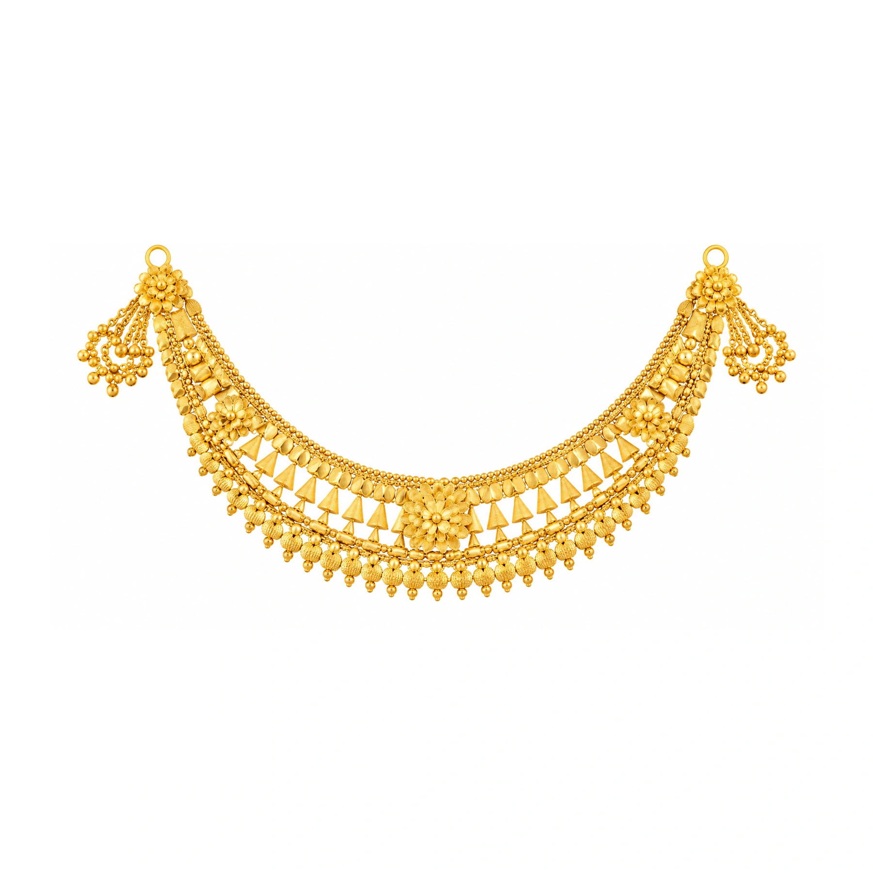 The GSS022610156 Gold Short Necklace Set