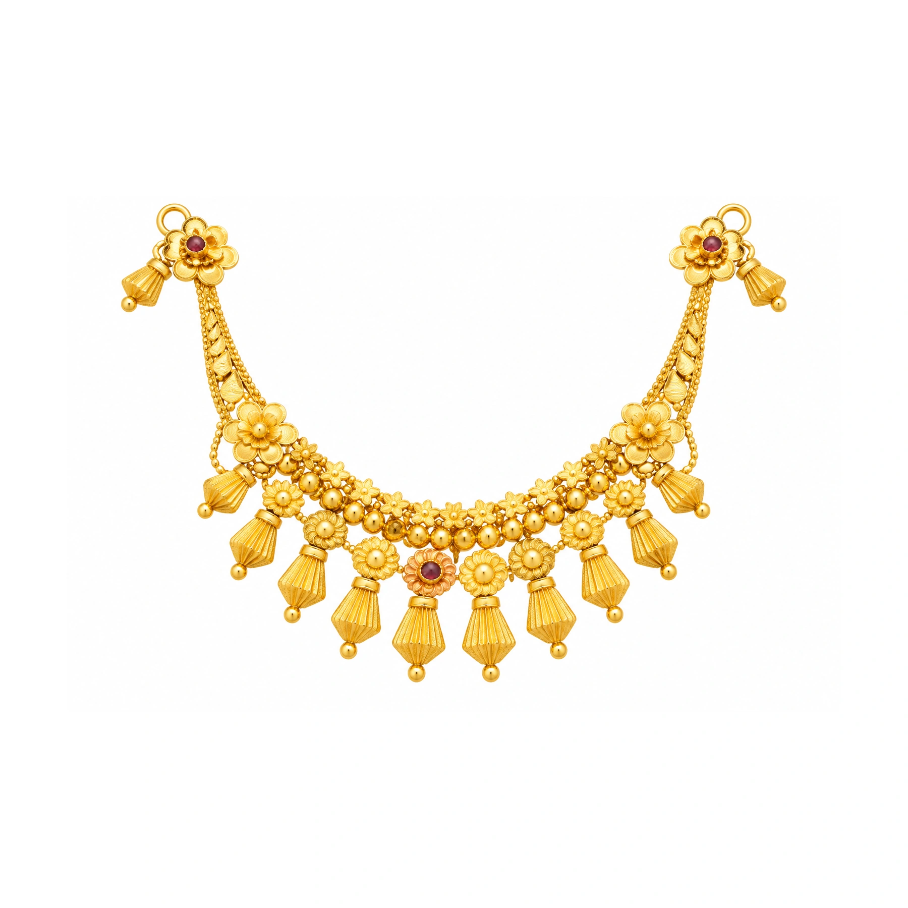 The GSS022610159 Gold Short Necklace Set