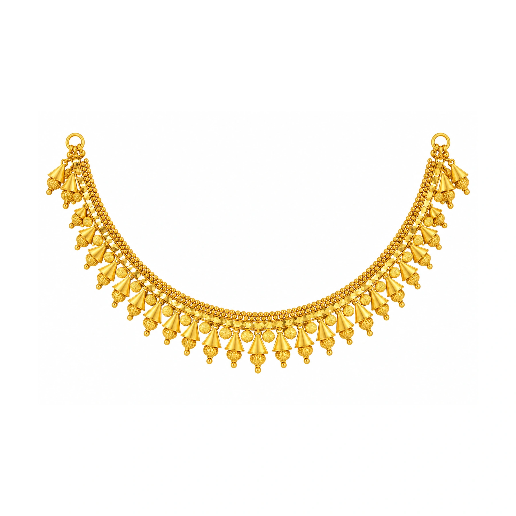 The GSS022610162 Gold Short Necklace Set