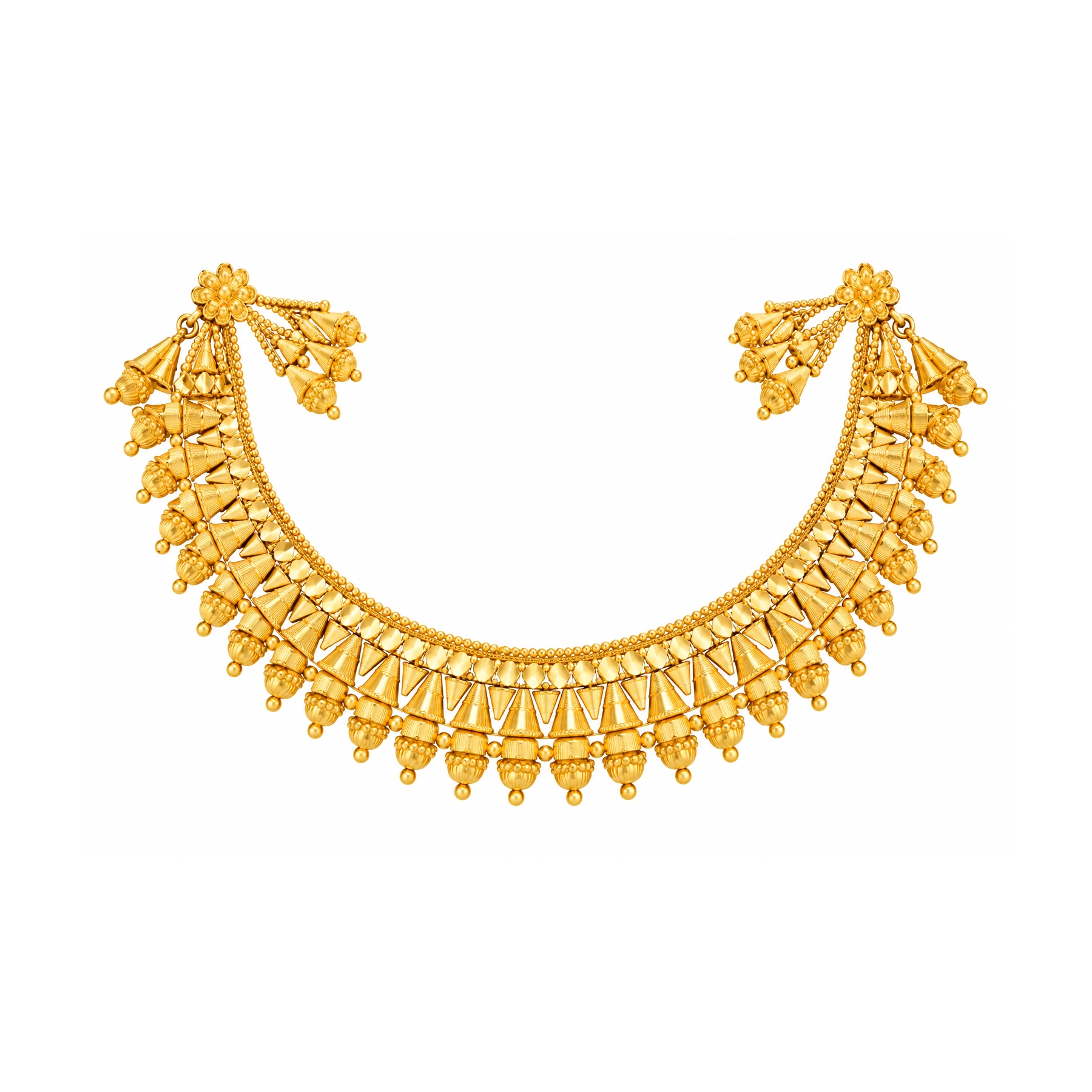 The GSS022610164 Gold Short Necklace Set