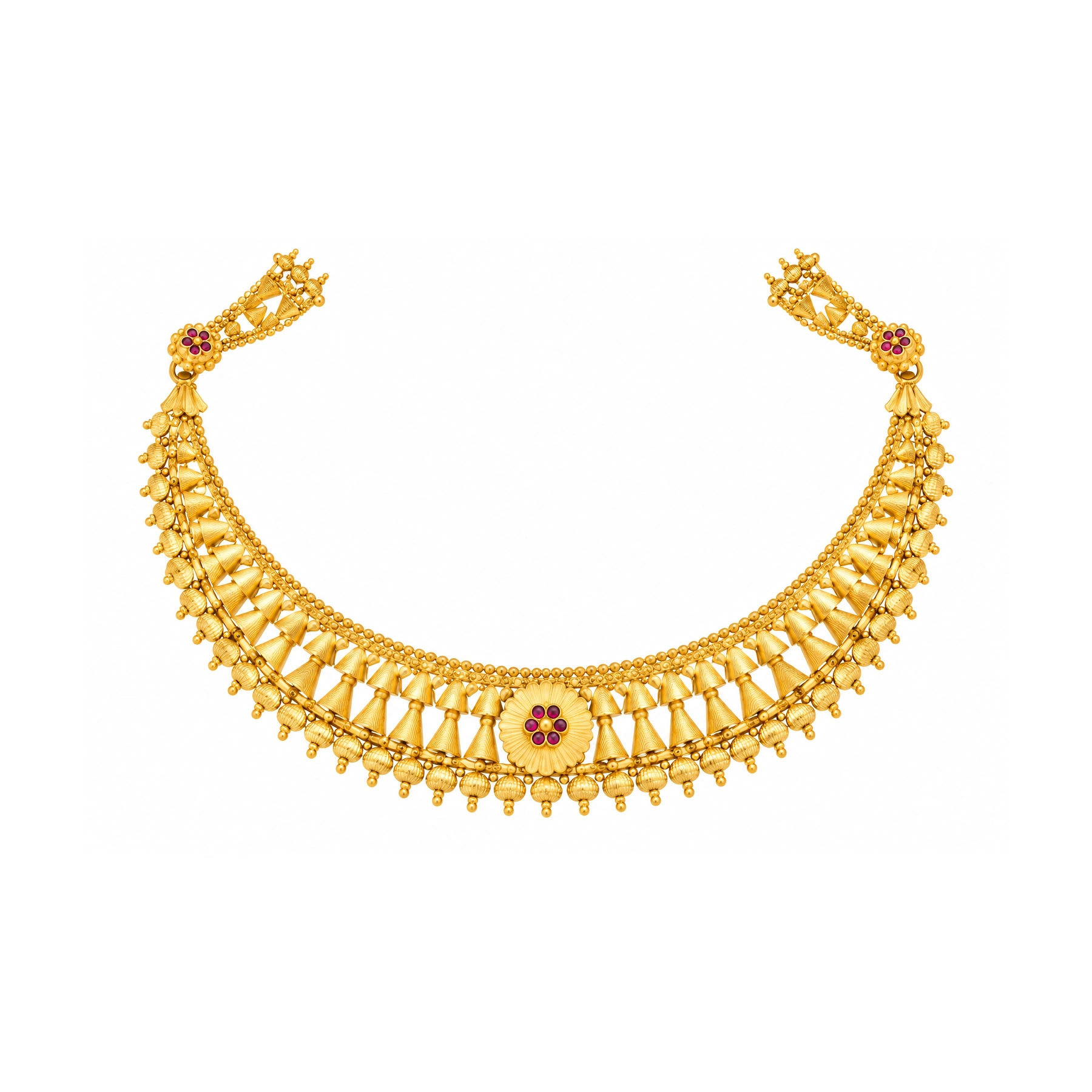 The GSS022610167 Gold Short Necklace Set