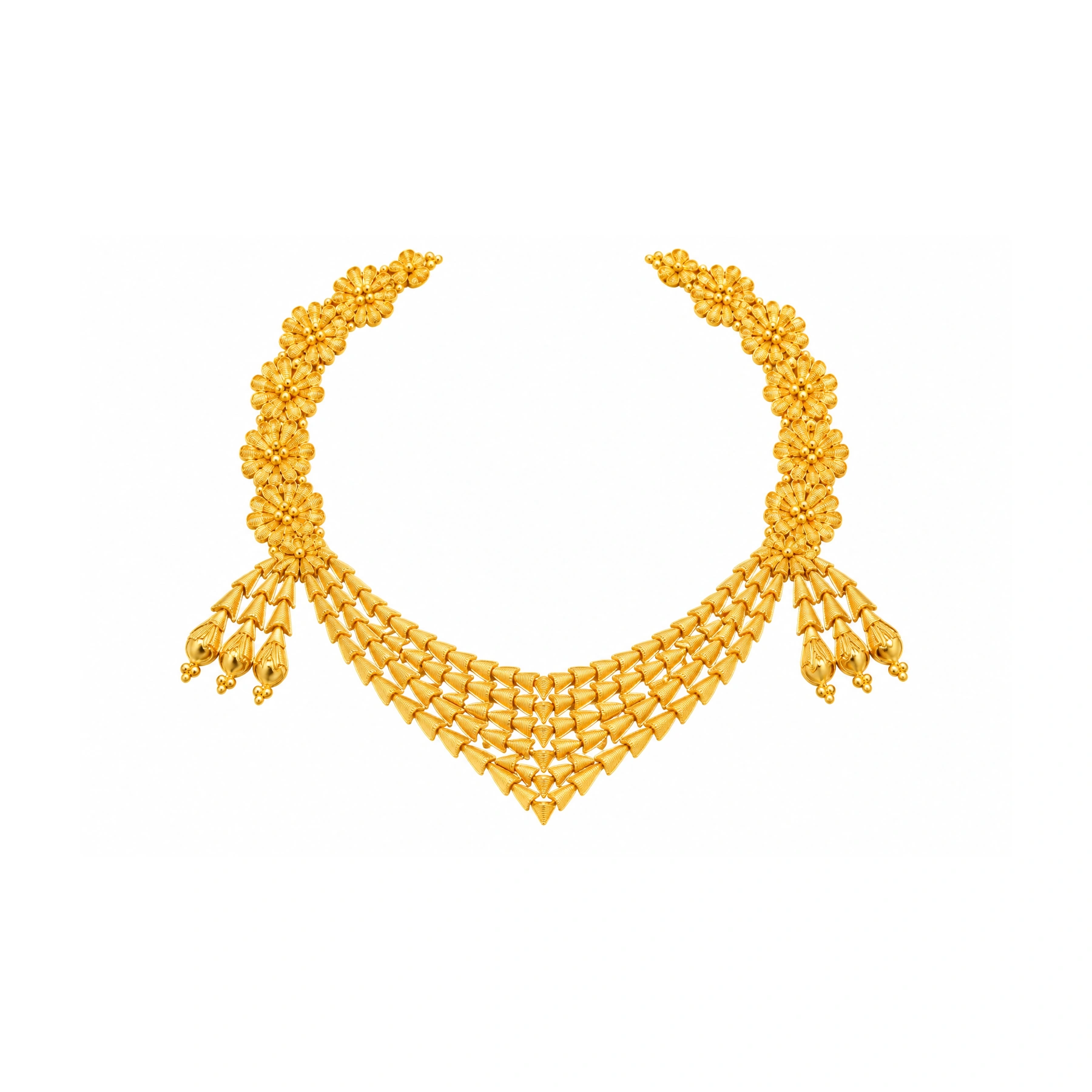 The GSS022610187 Gold Short Necklace Set