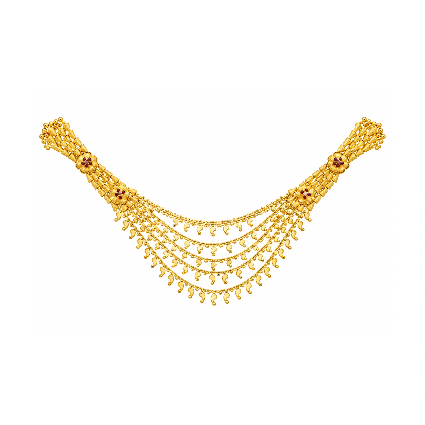 The GSS022610200 Gold Short Necklace Set