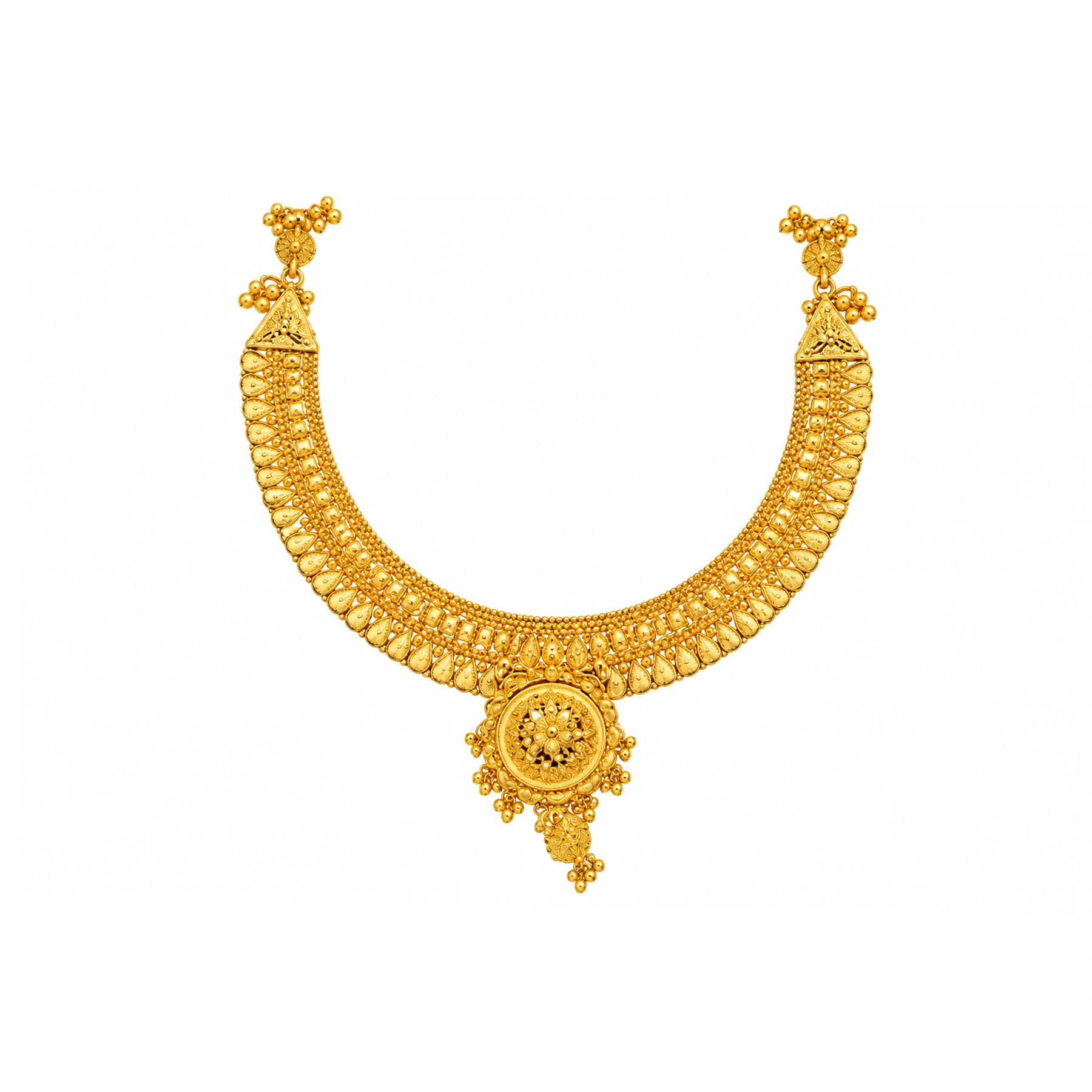 The GSS022610212 Gold Short Necklace Set