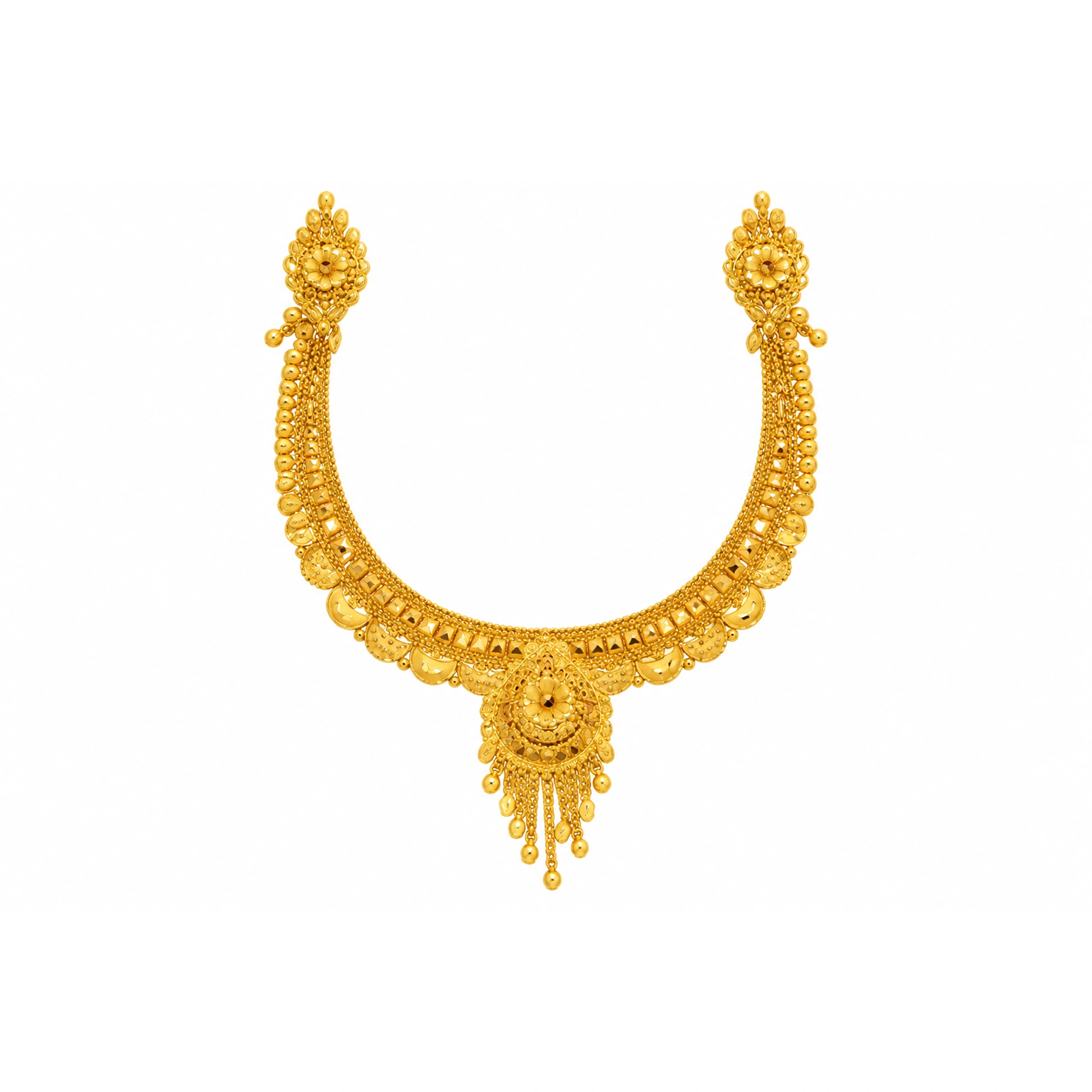 The GSS022610225 Gold Short Necklace Set