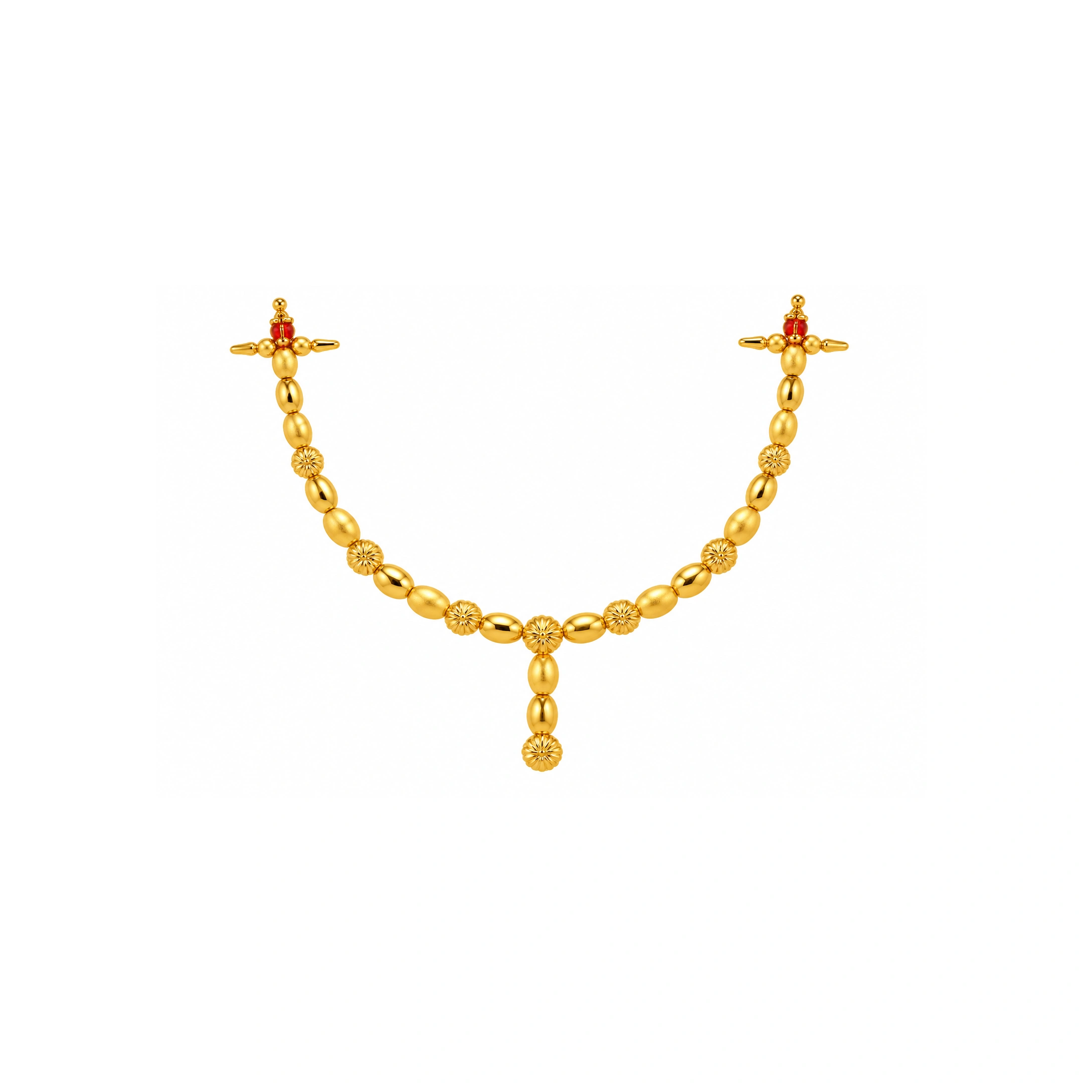 The GSS022810096 Gold Short Necklace Set
