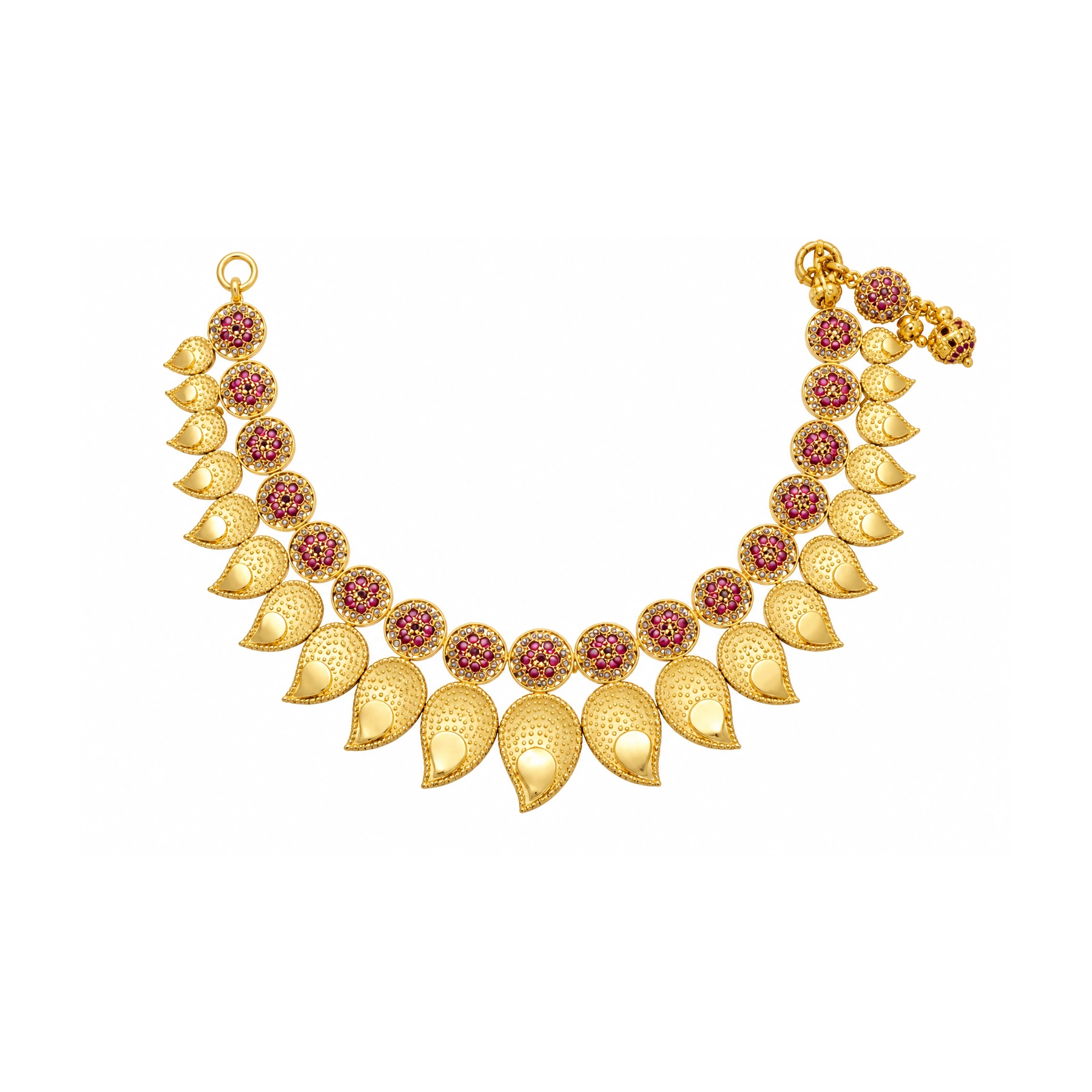 The GSS024410012 Gold Short Necklace Set