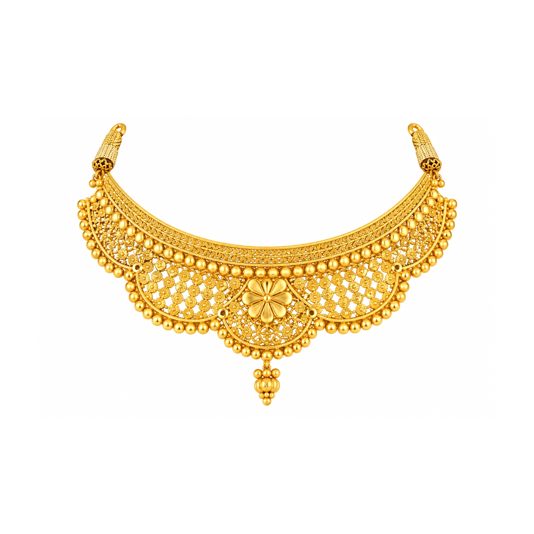 The GSS025412957 Gold Short Necklace Set