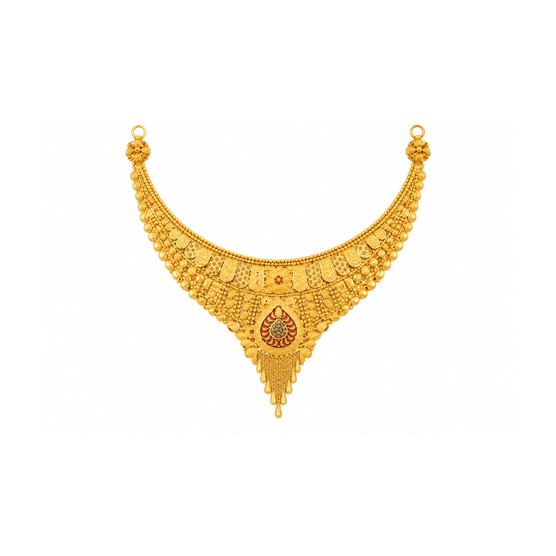 The GSS025613488 Gold Short Necklace Set