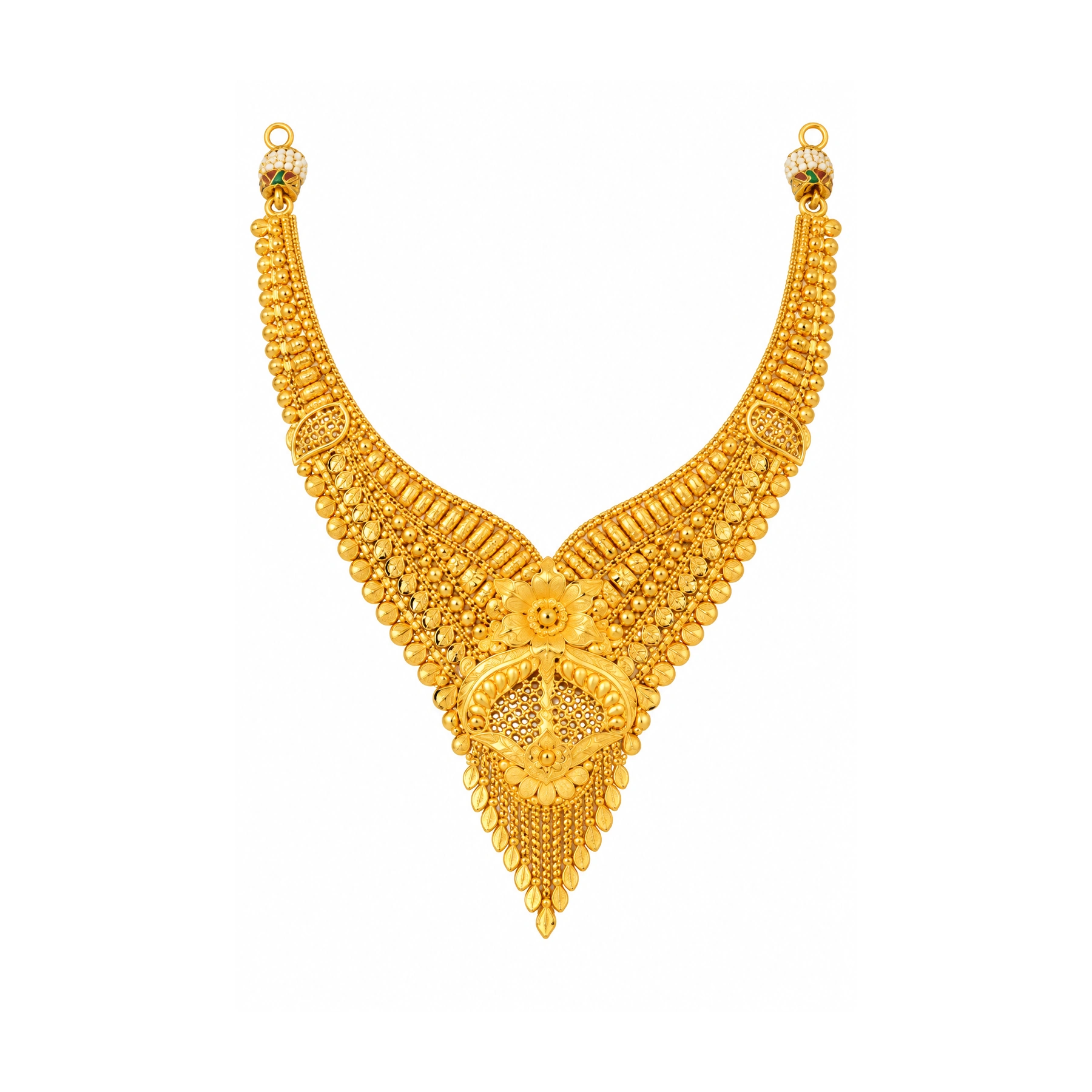 The GSS025613492 Gold Short Necklace Set