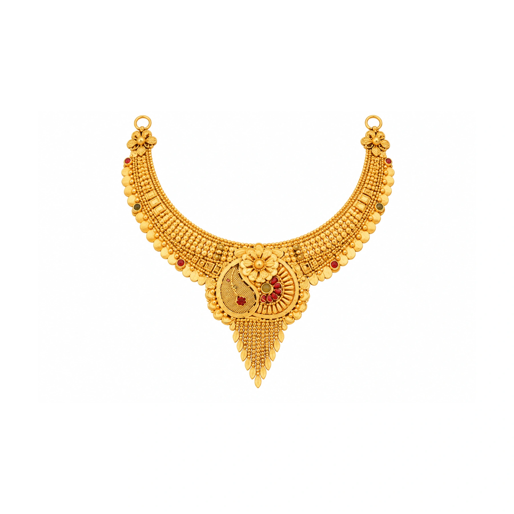 The GSS025613498 Gold Short Necklace Set