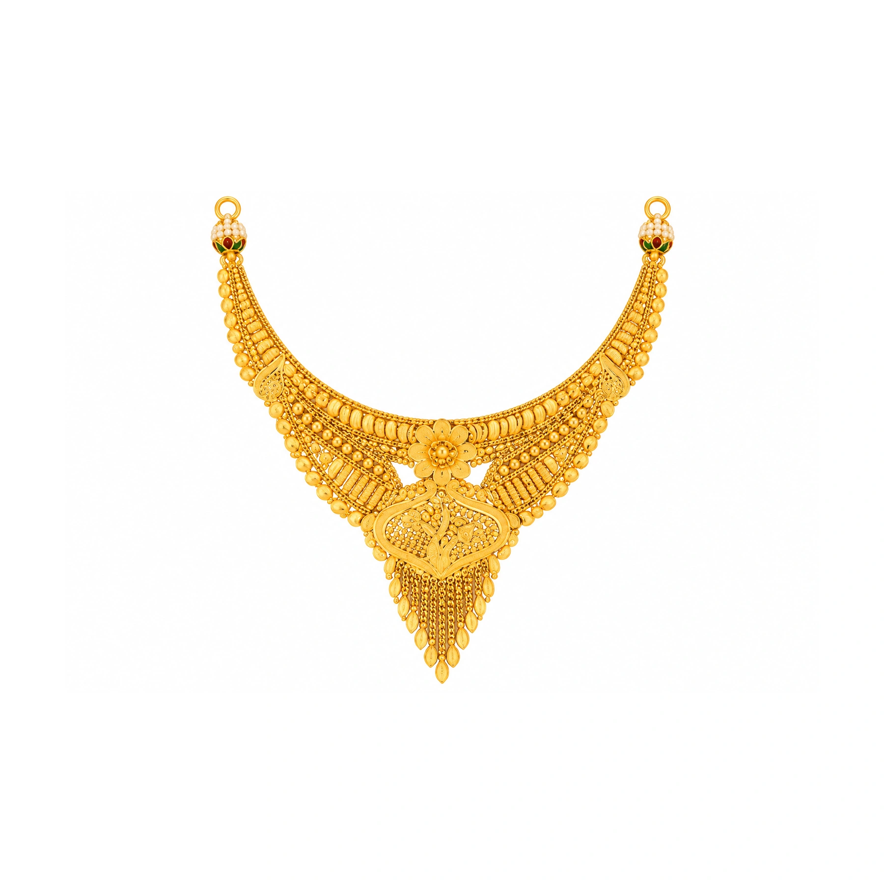 The GSS025613504 Gold Short Necklace Set