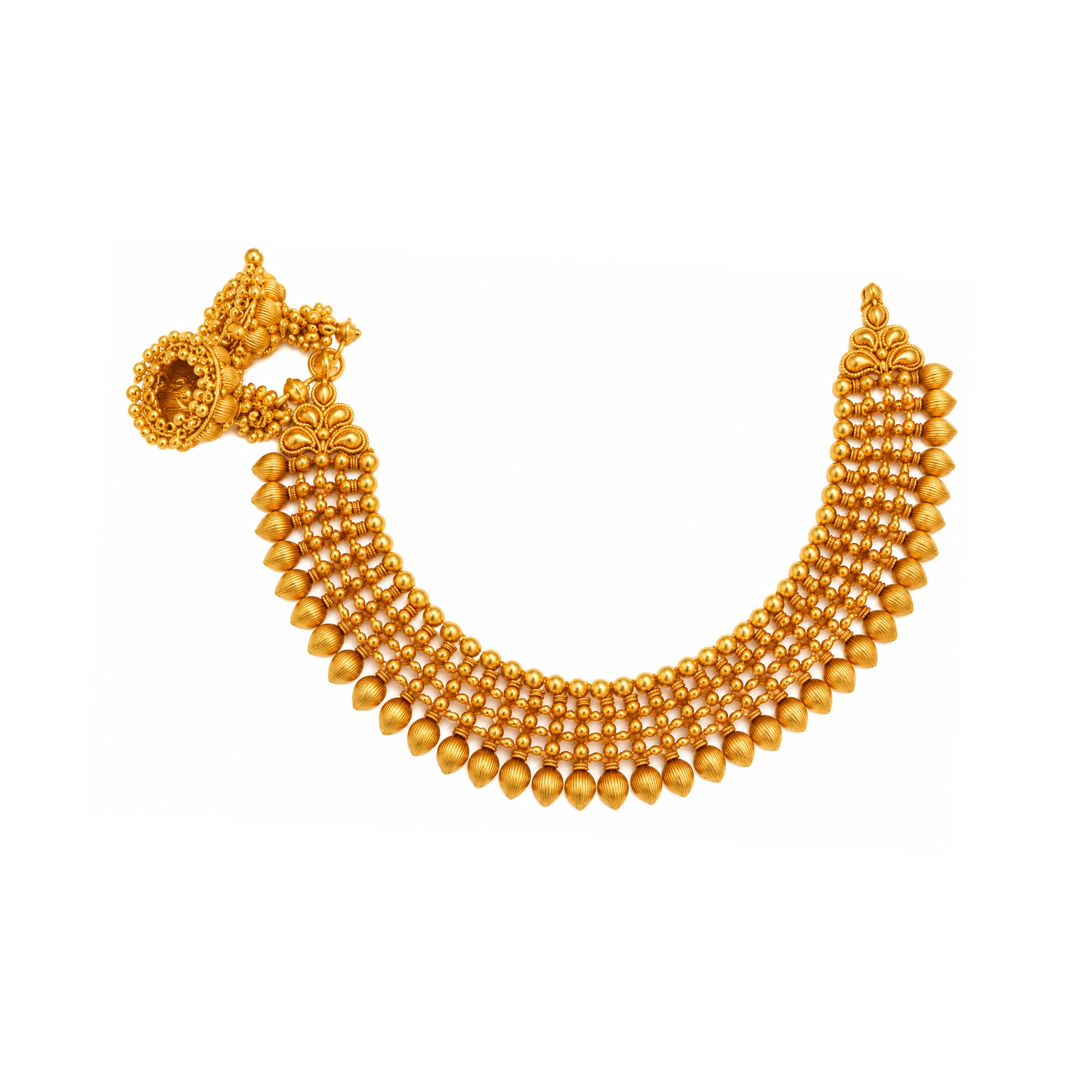 The GSS025615700 Gold Short Necklace Set