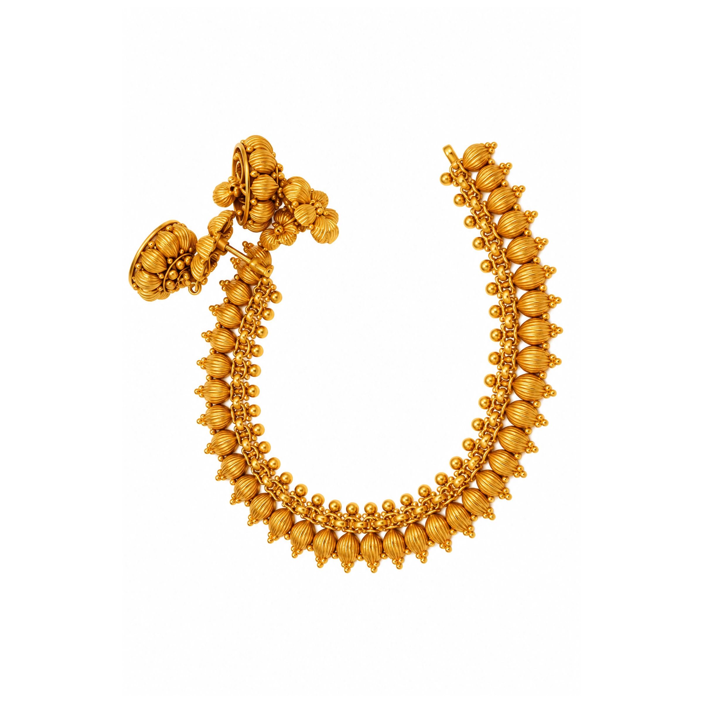 The GSS025615710 Gold Short Necklace Set