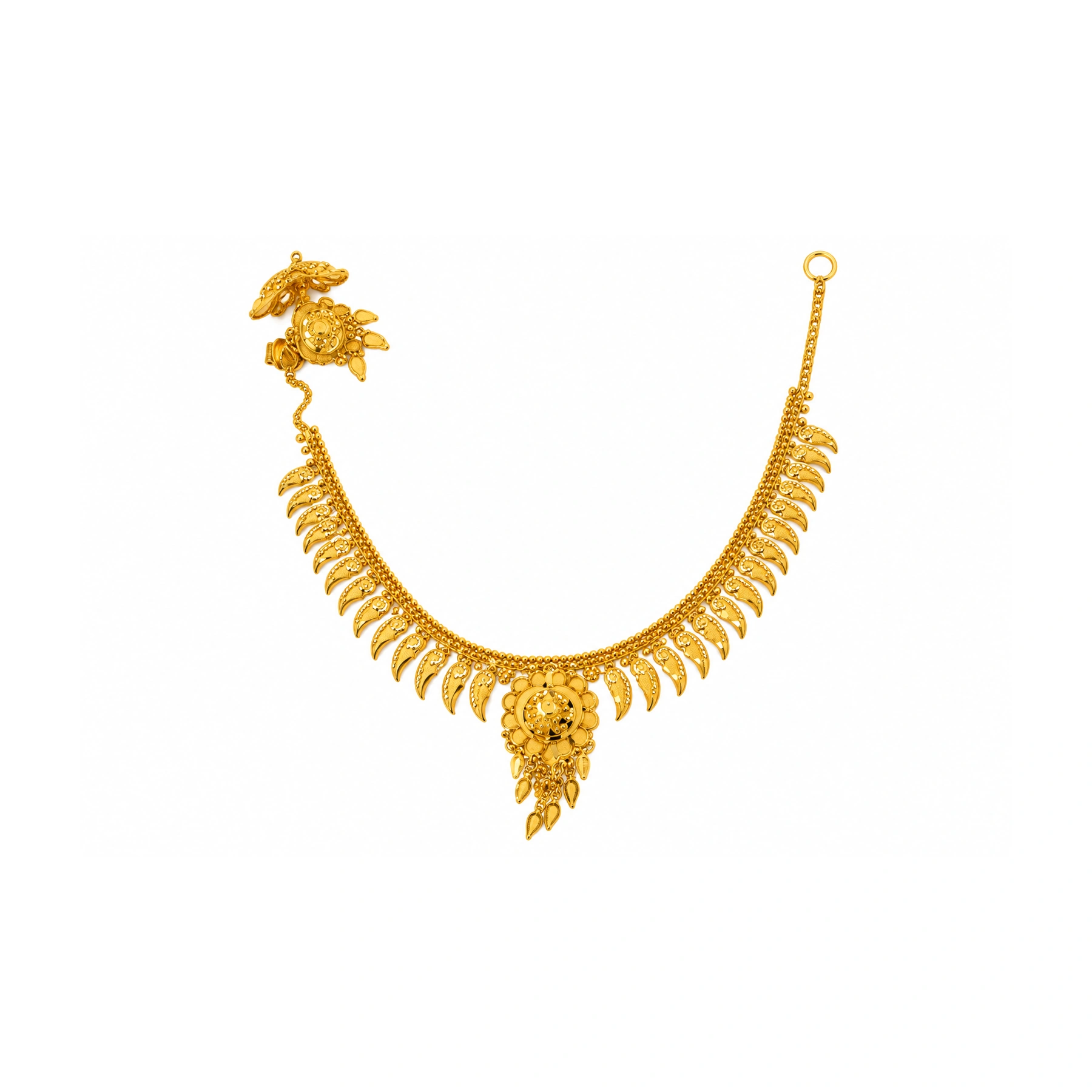 The GSS025615720 Gold Short Necklace Set