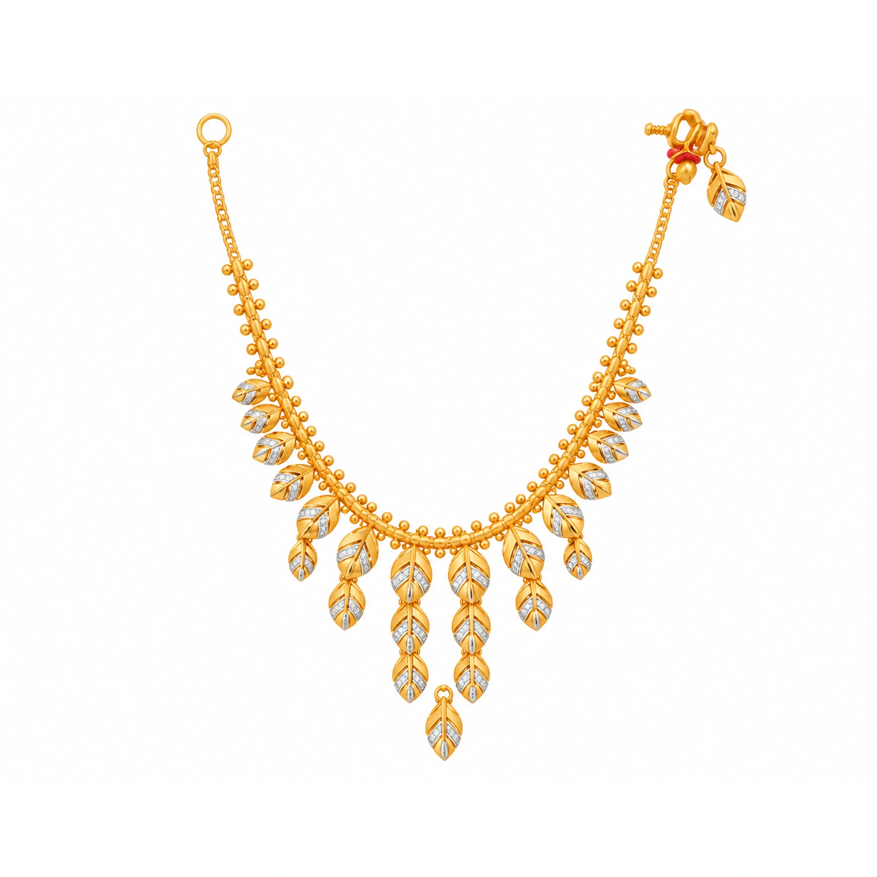 The GSS025615747 Gold Short Necklace Set