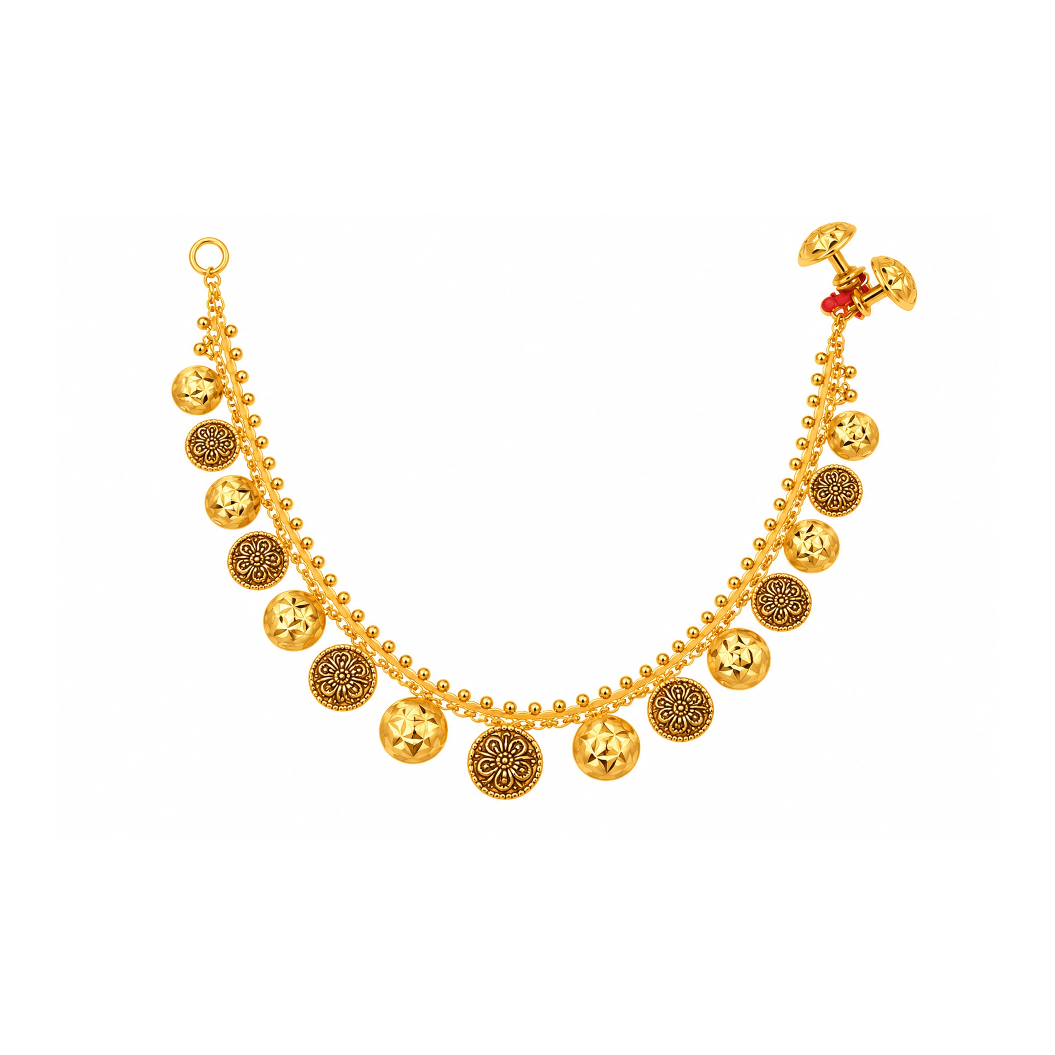 The GSS025615757 Gold Short Necklace Set