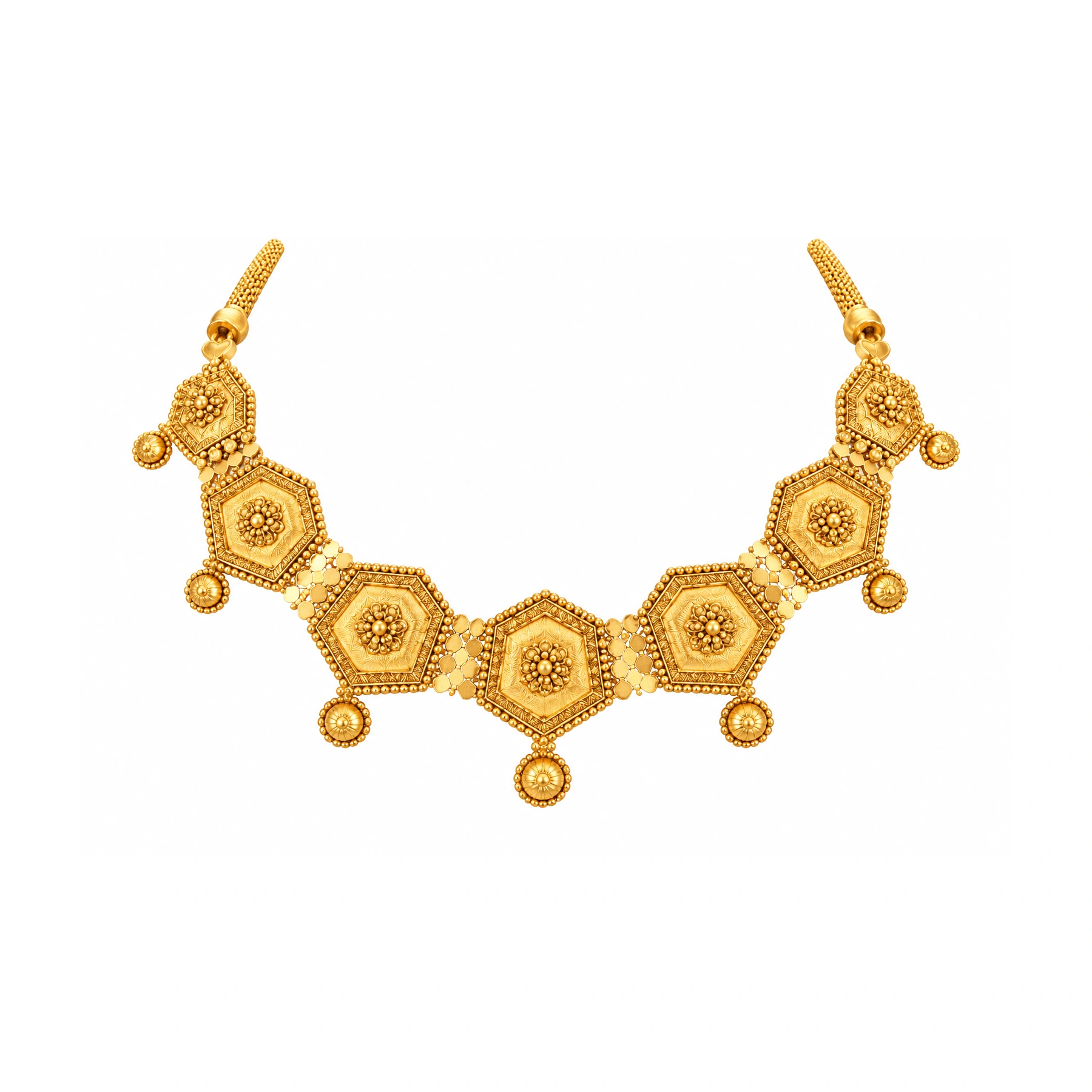 The GSS026110643 Gold Short Necklace Set