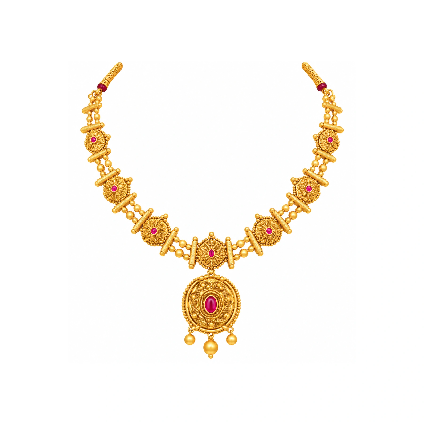 The GSS026110662 Gold Short Necklace Set