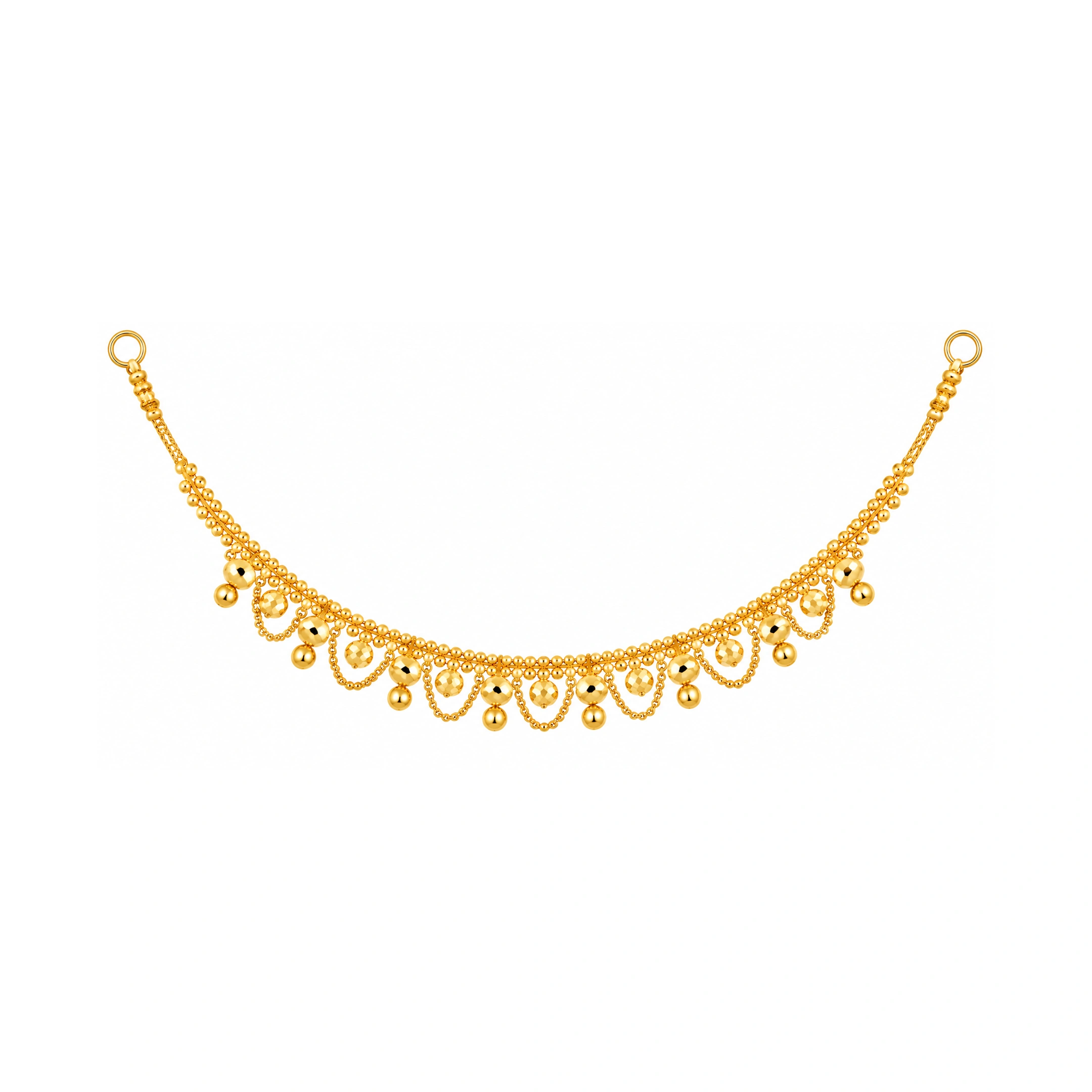 The GSS026510328 Gold Short Necklace Set