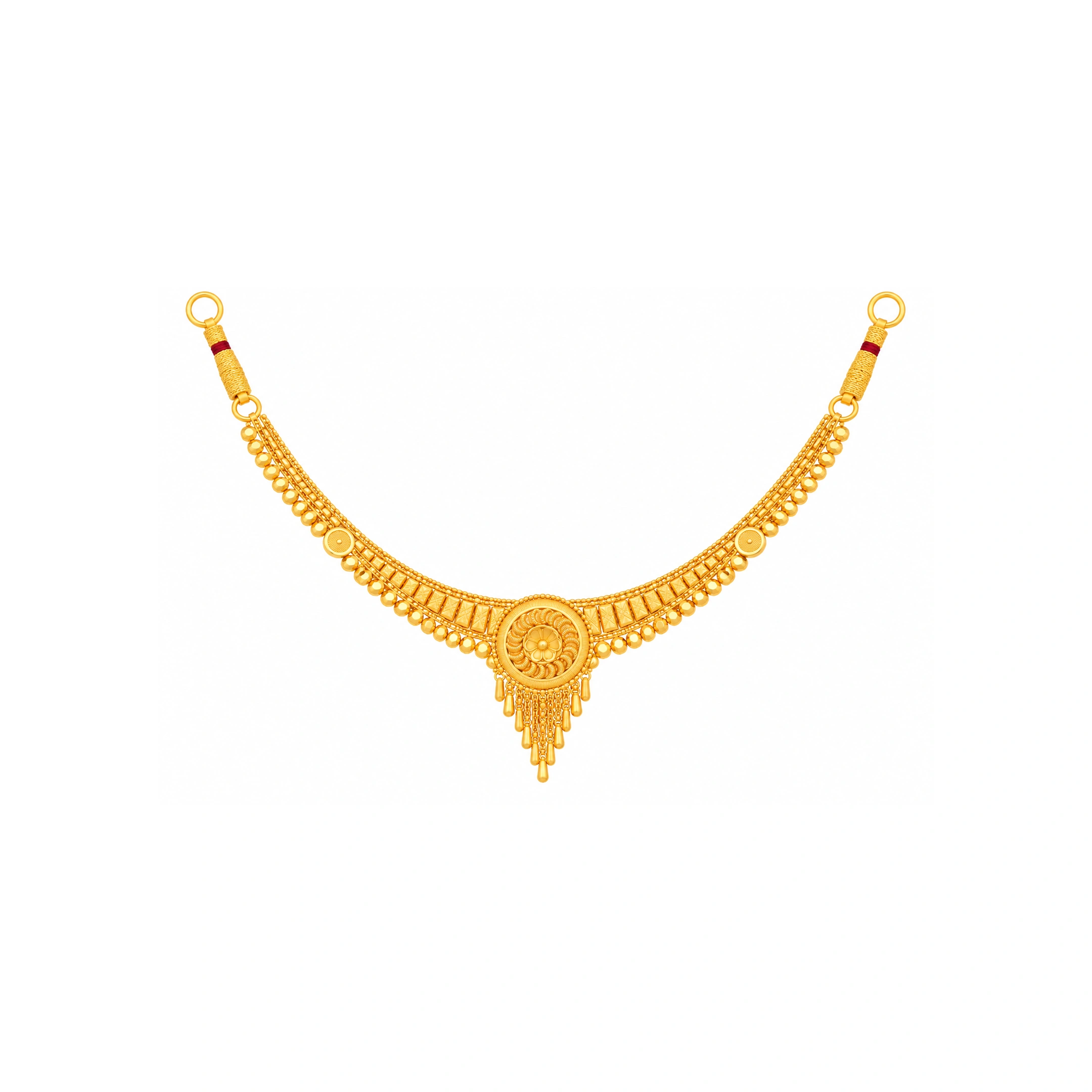 The GSS026511480 Gold Short Necklace Set
