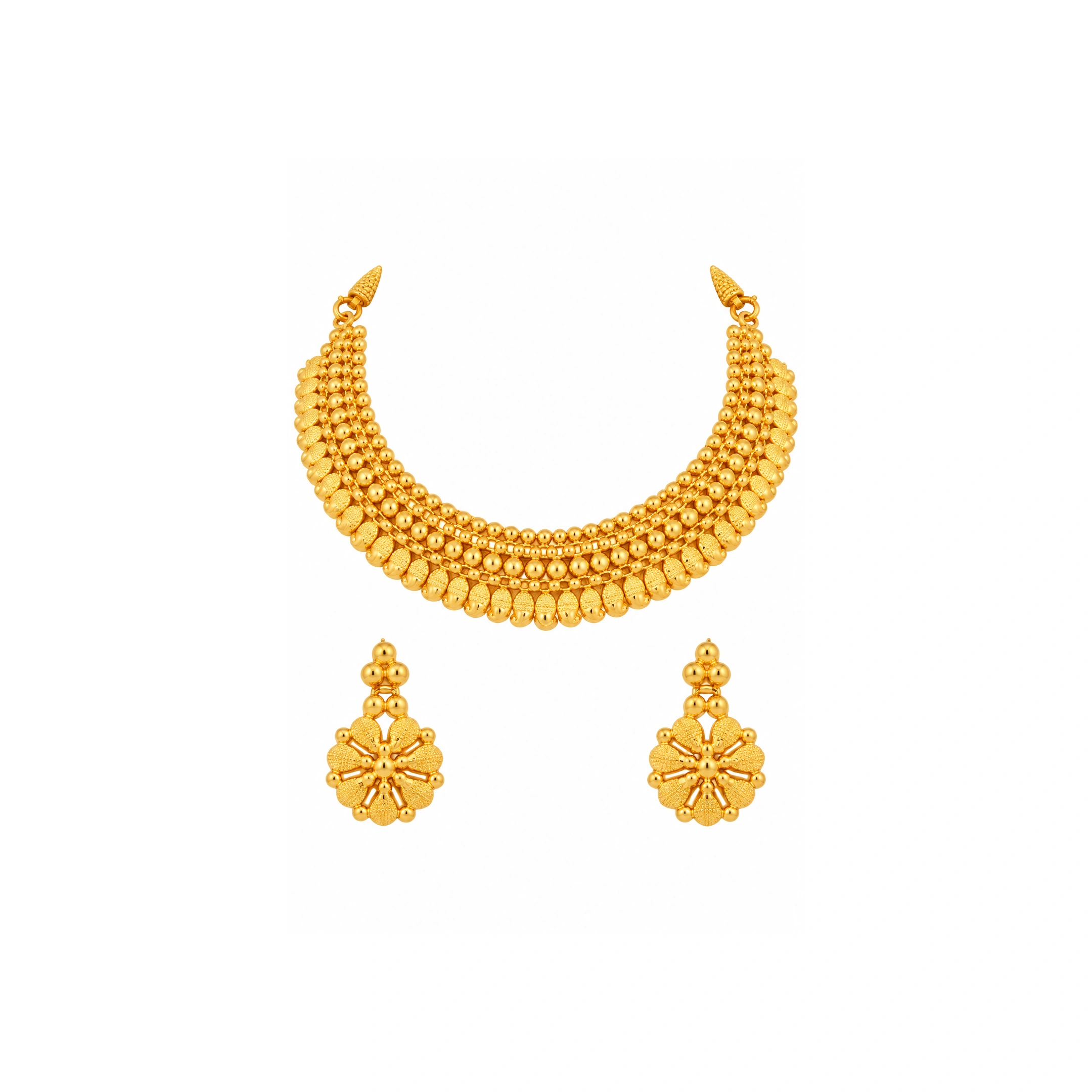 The GSS02670221 Gold Short Necklace Set