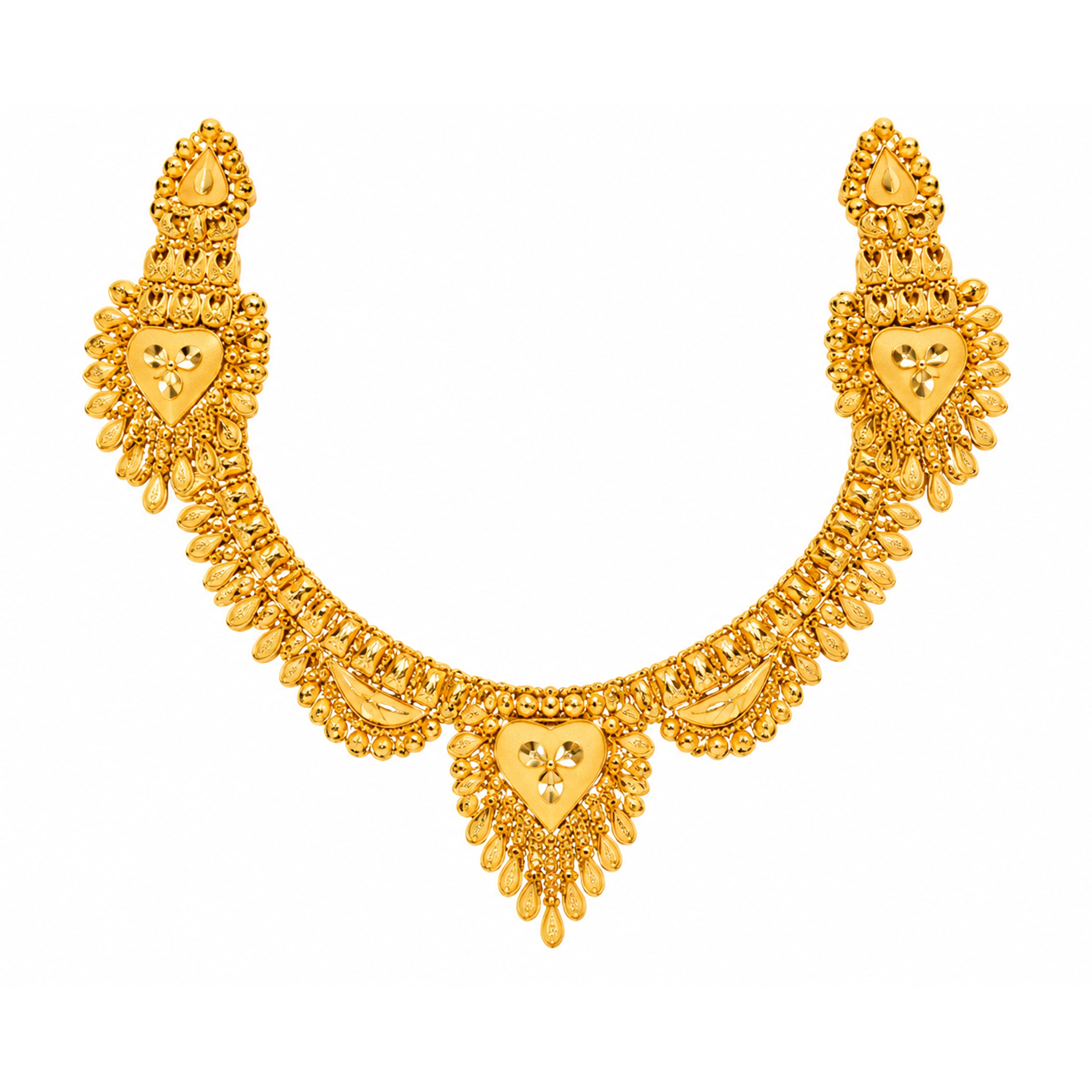 The GSS026710040 Gold Short Necklace Set