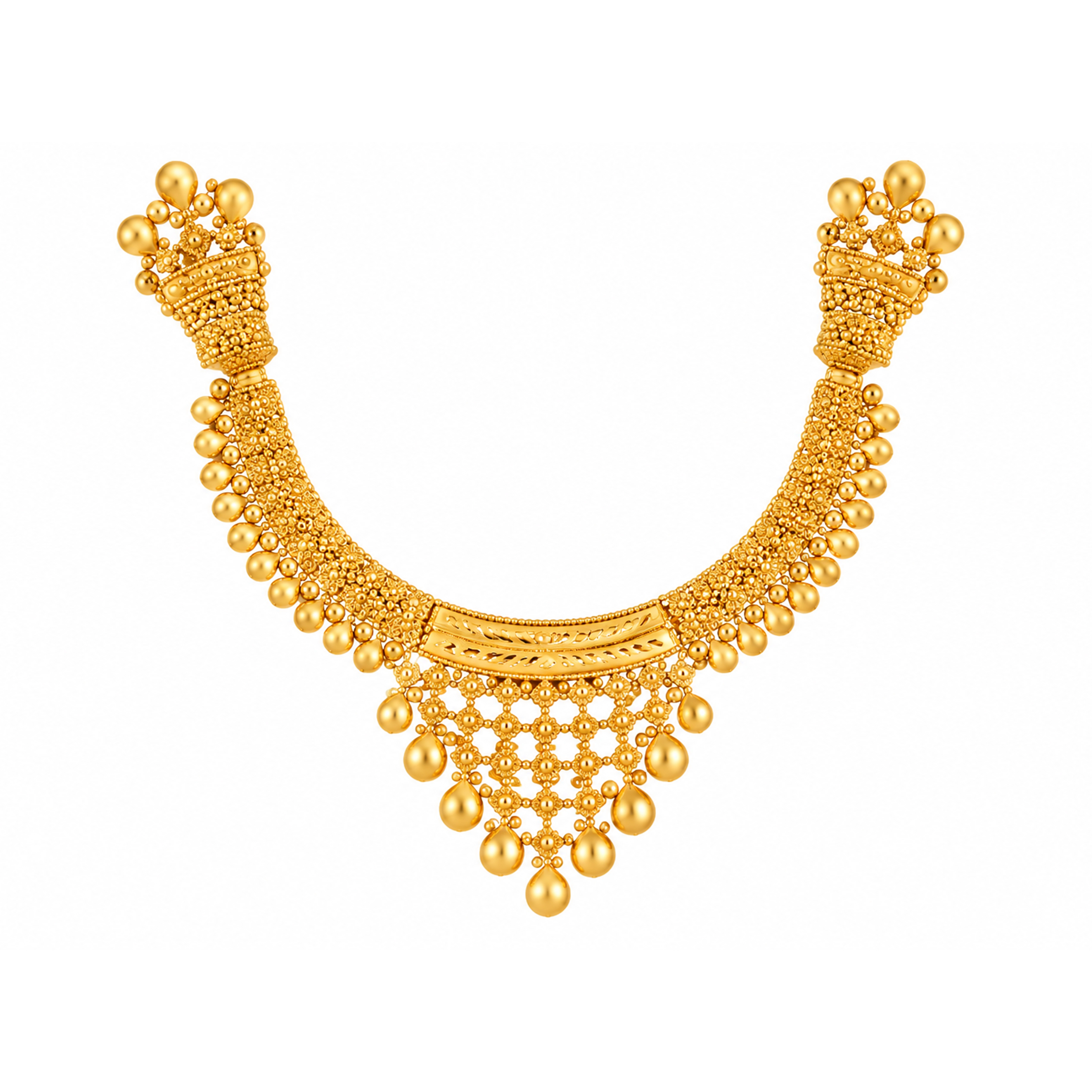 The GSS026710049 Gold Short Necklace Set