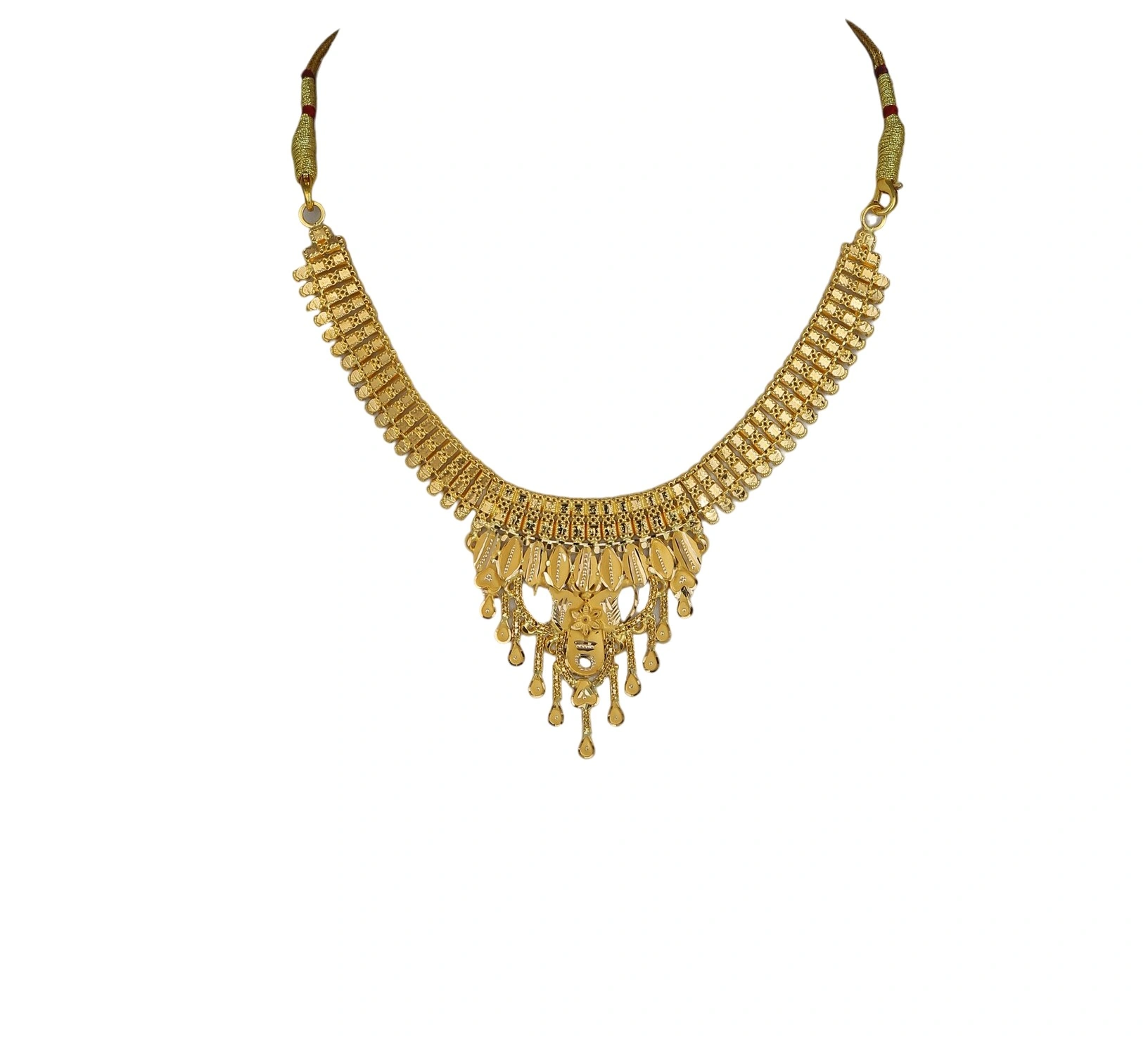 The GSS028700118 Gold Short Necklace Set