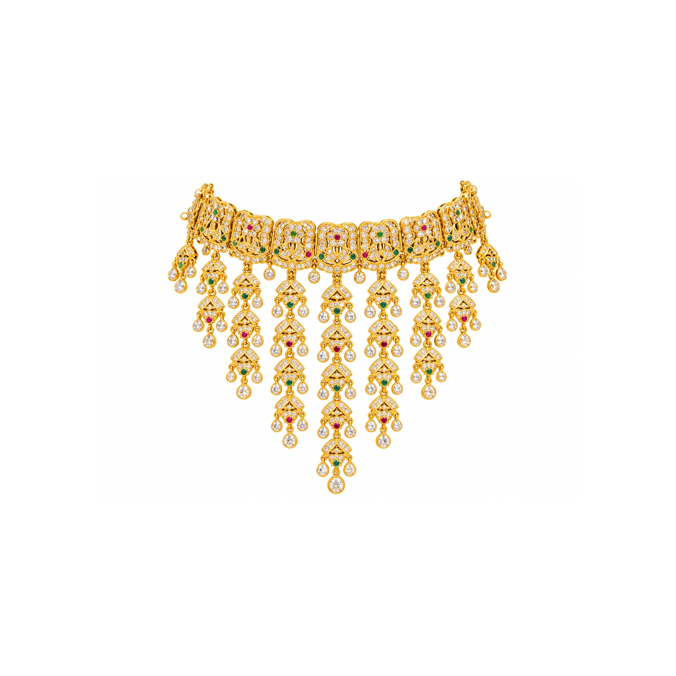 The GSS04420018 Gold Short Necklace Set