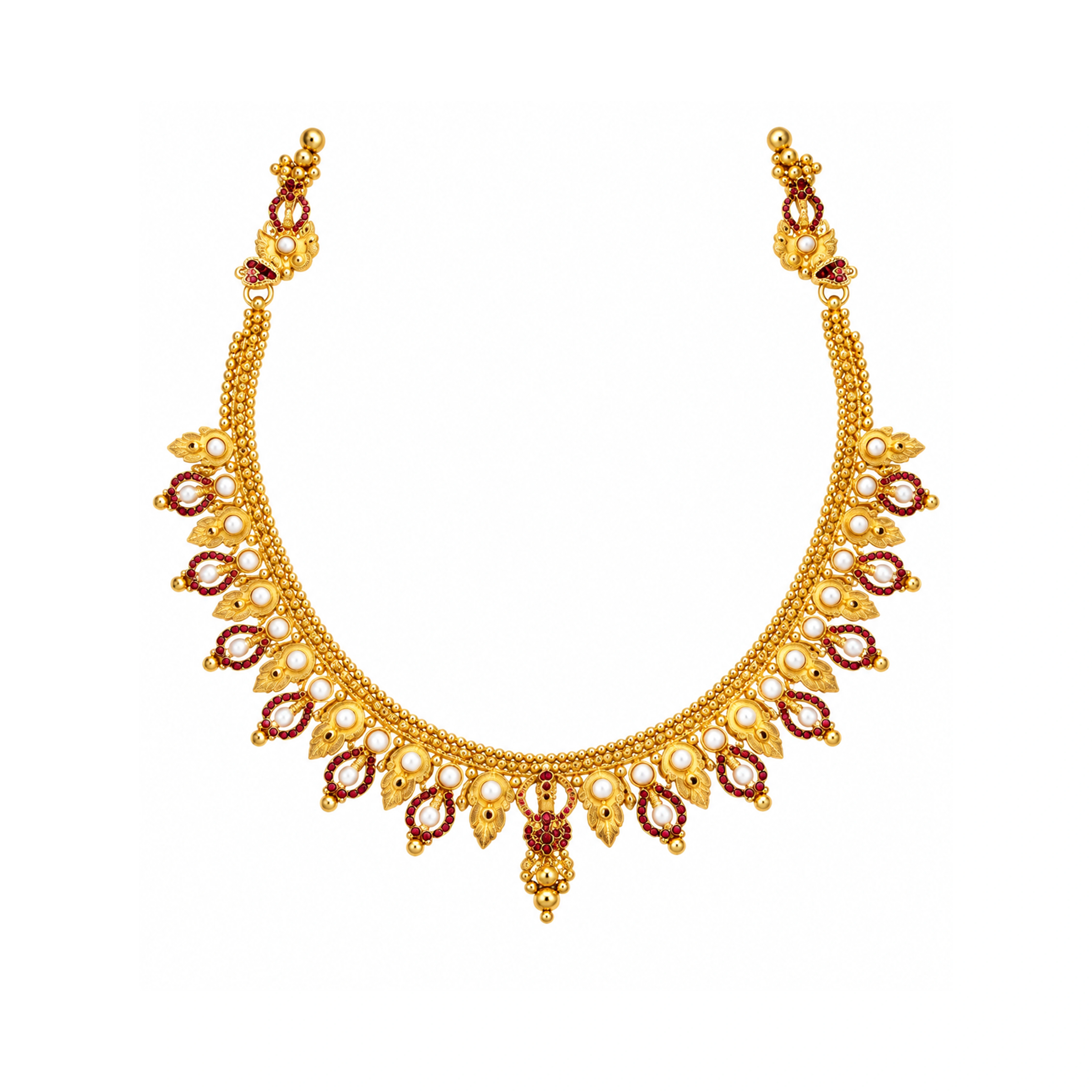The GSS052110477 Gold Short Necklace Set