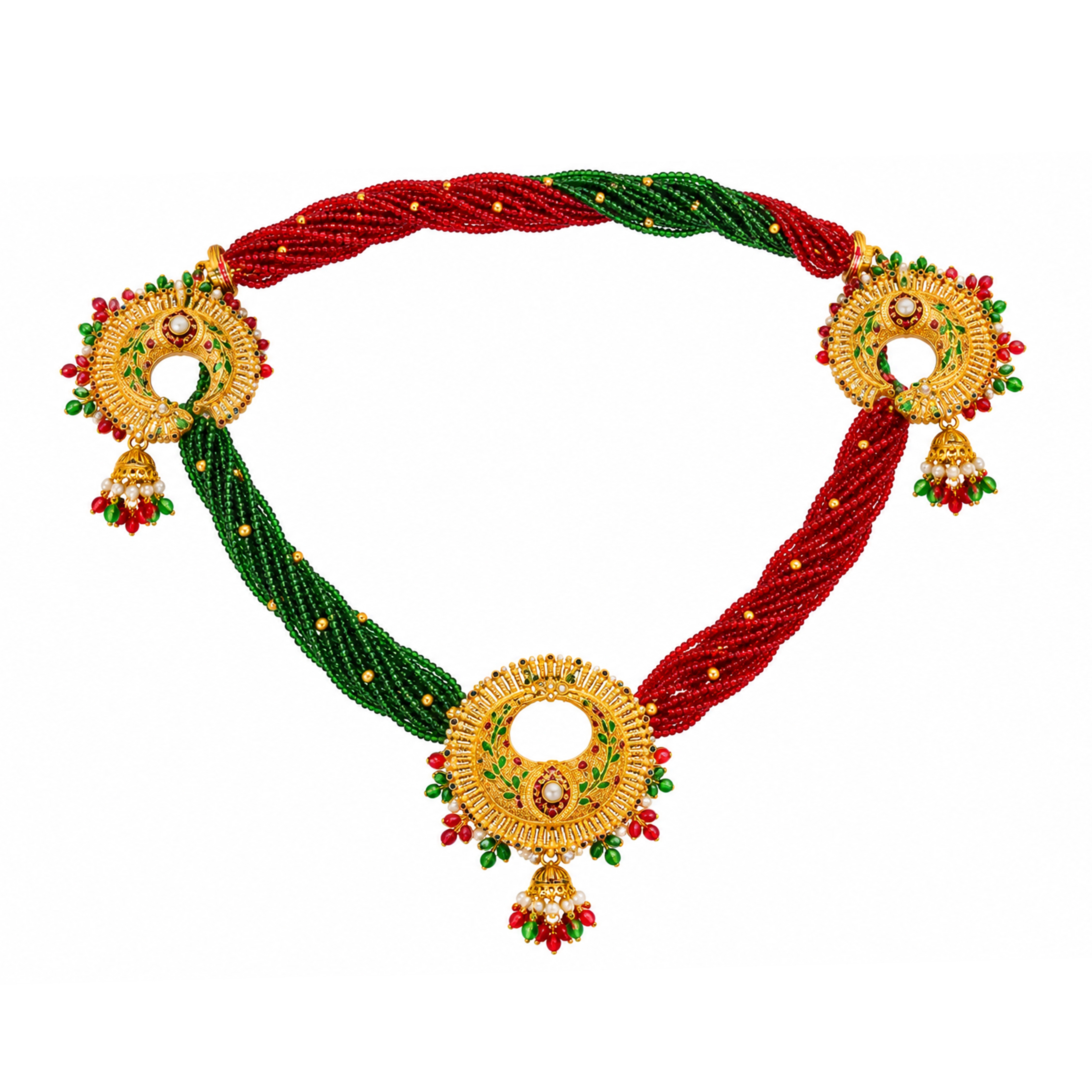 The GSS052110540 Gold Short Necklace Set