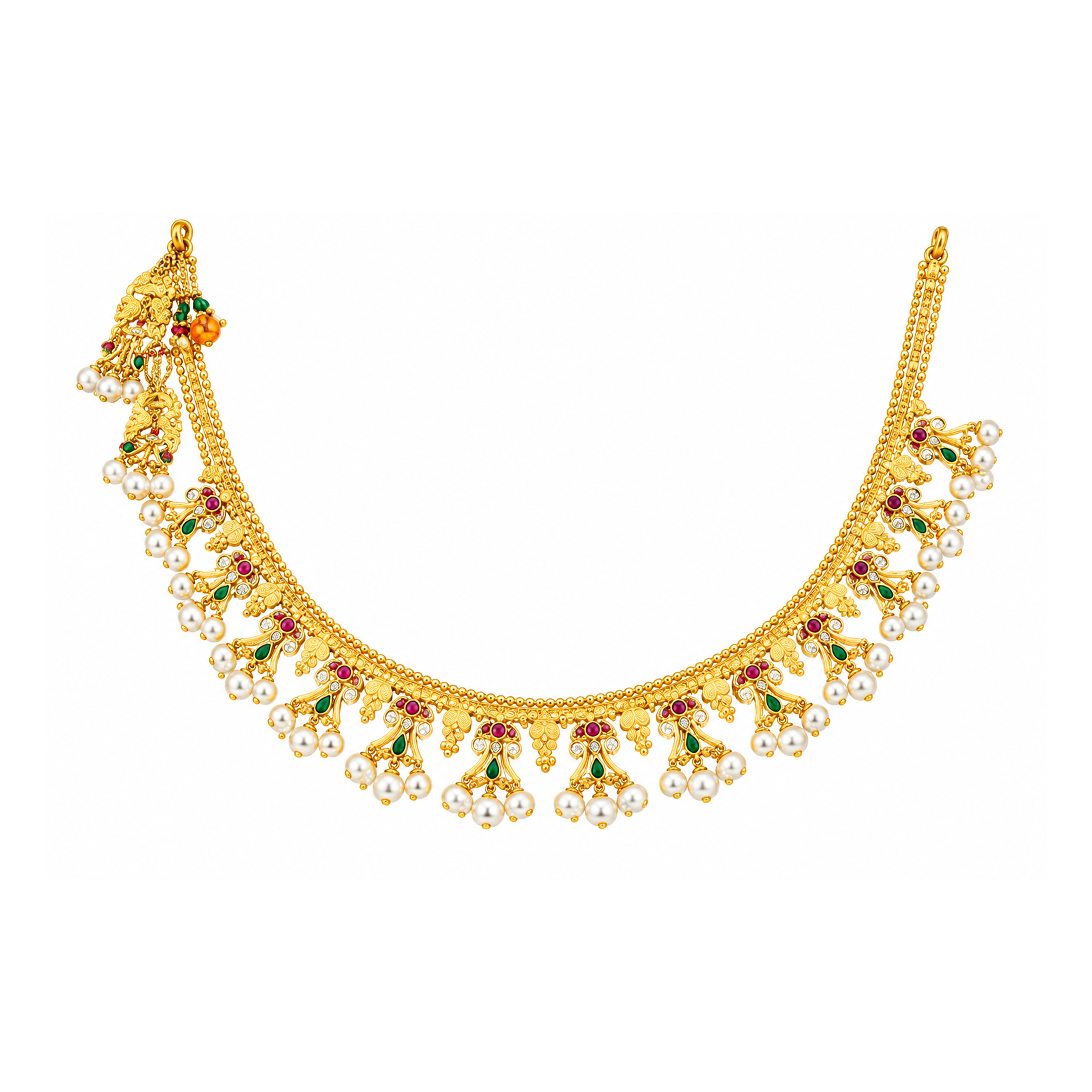 The GSS05213185 Gold Short Necklace Set