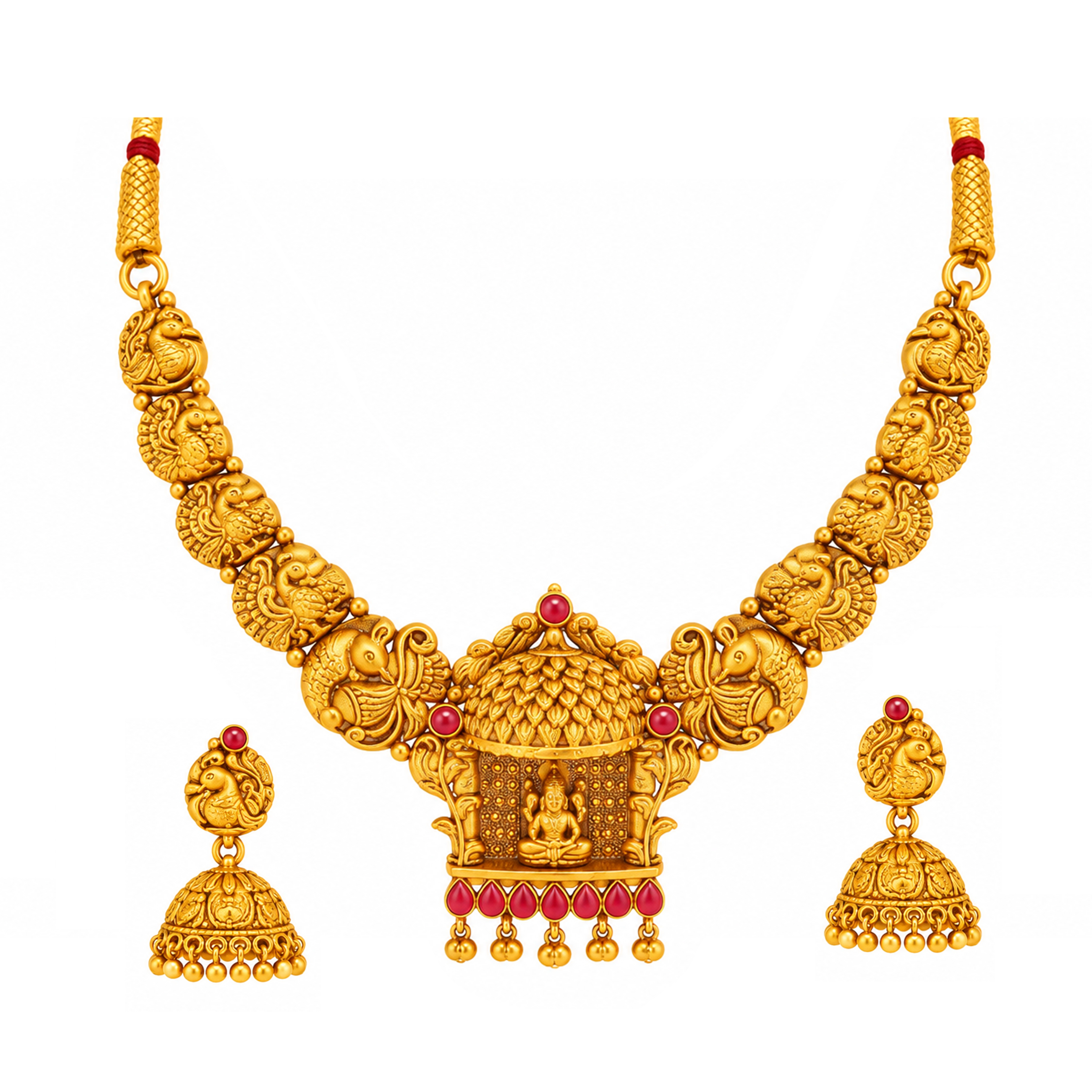 The GSS058411373 Gold Short Necklace Set