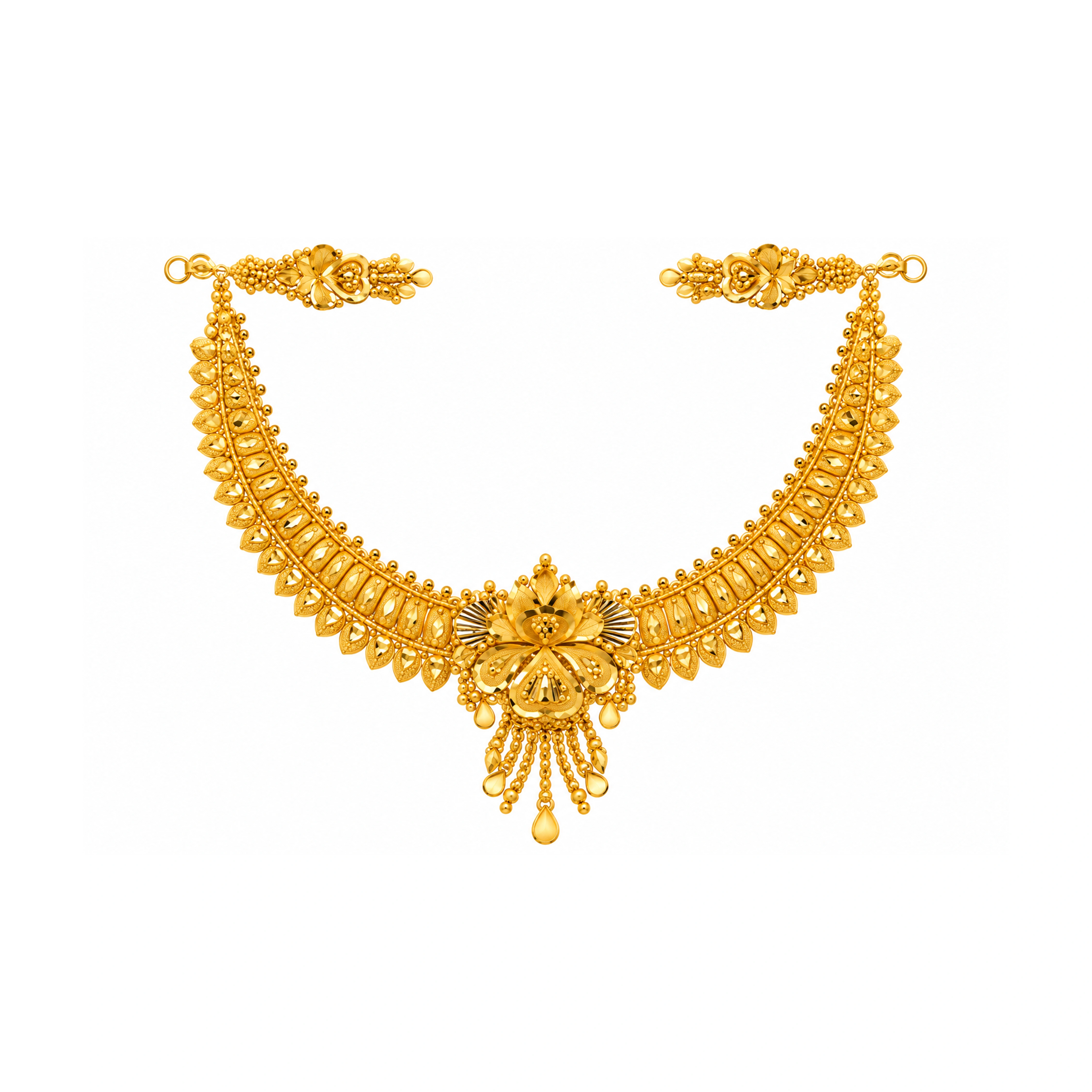 The GSS058411502 Gold Short Necklace Set