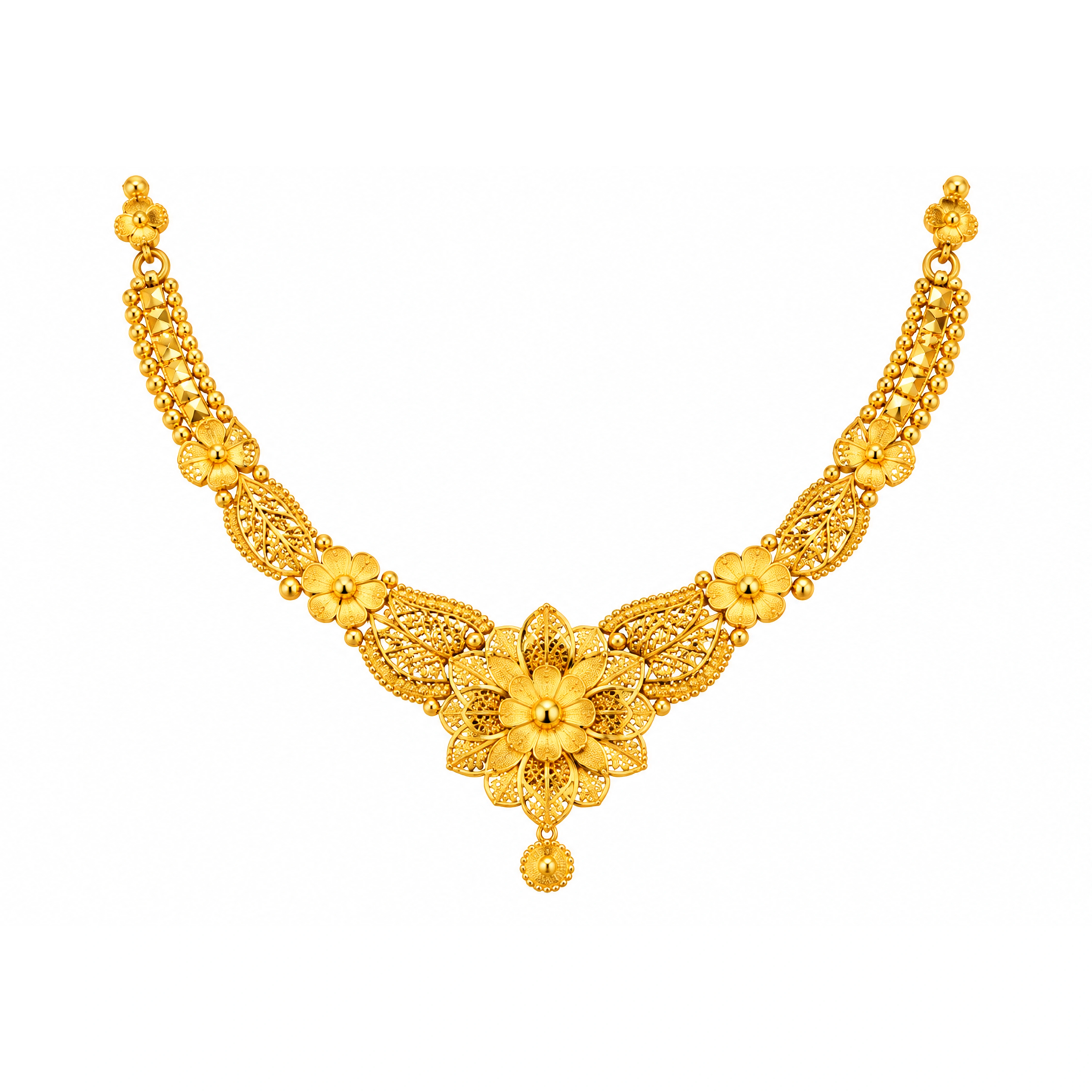 The GSS058411504 Gold Short Necklace Set