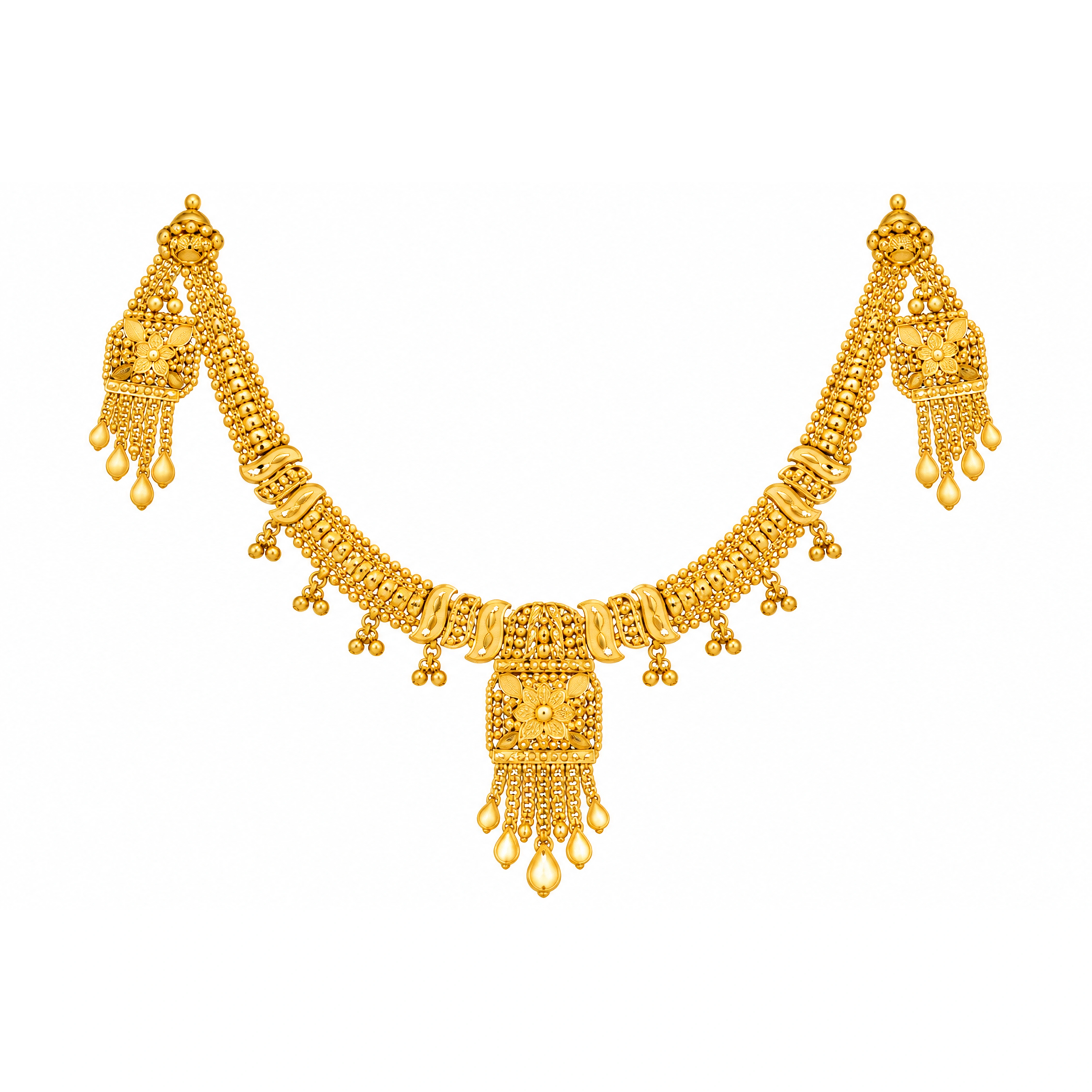 The GSS058411510 Gold Short Necklace Set