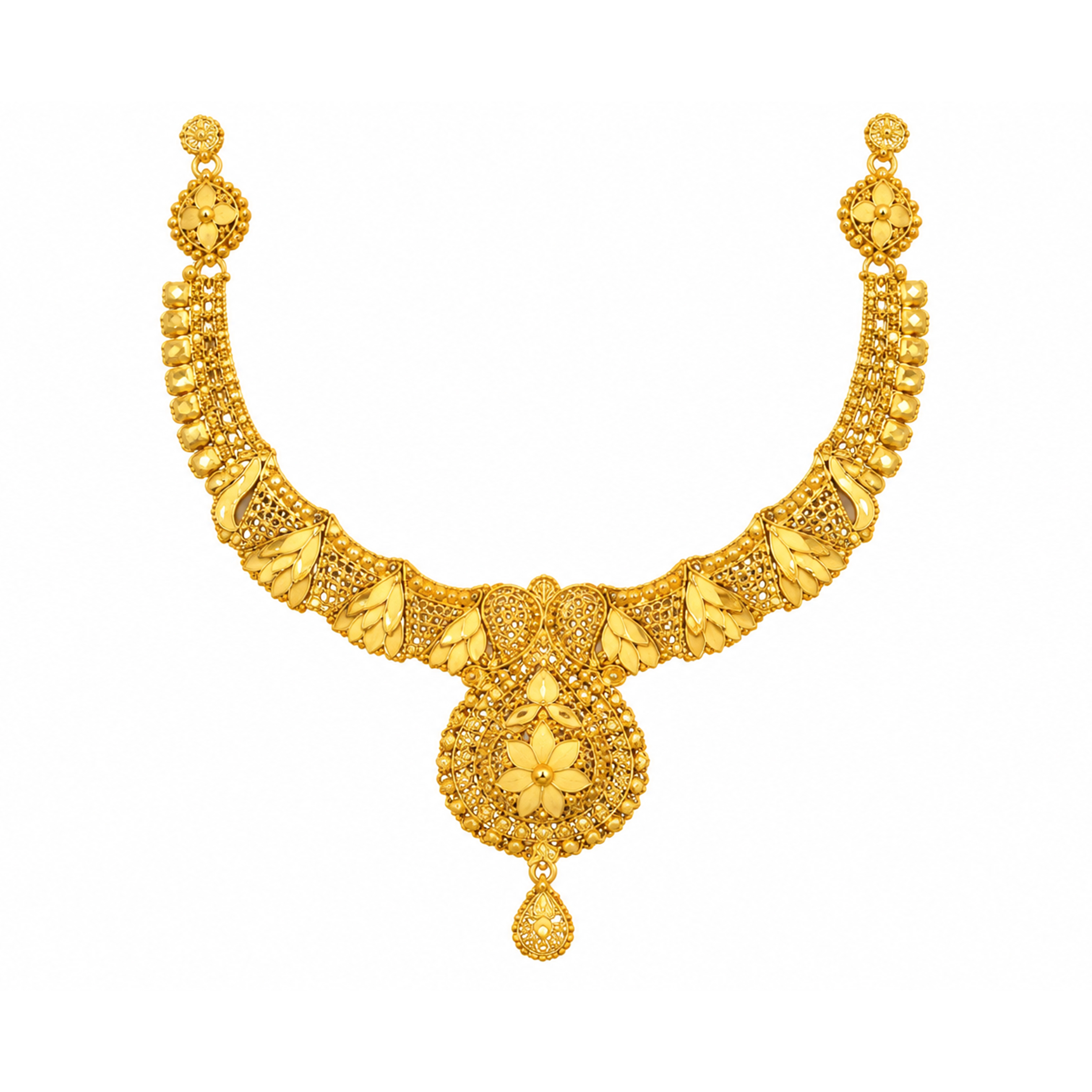 The GSS058411511 Gold Short Necklace Set
