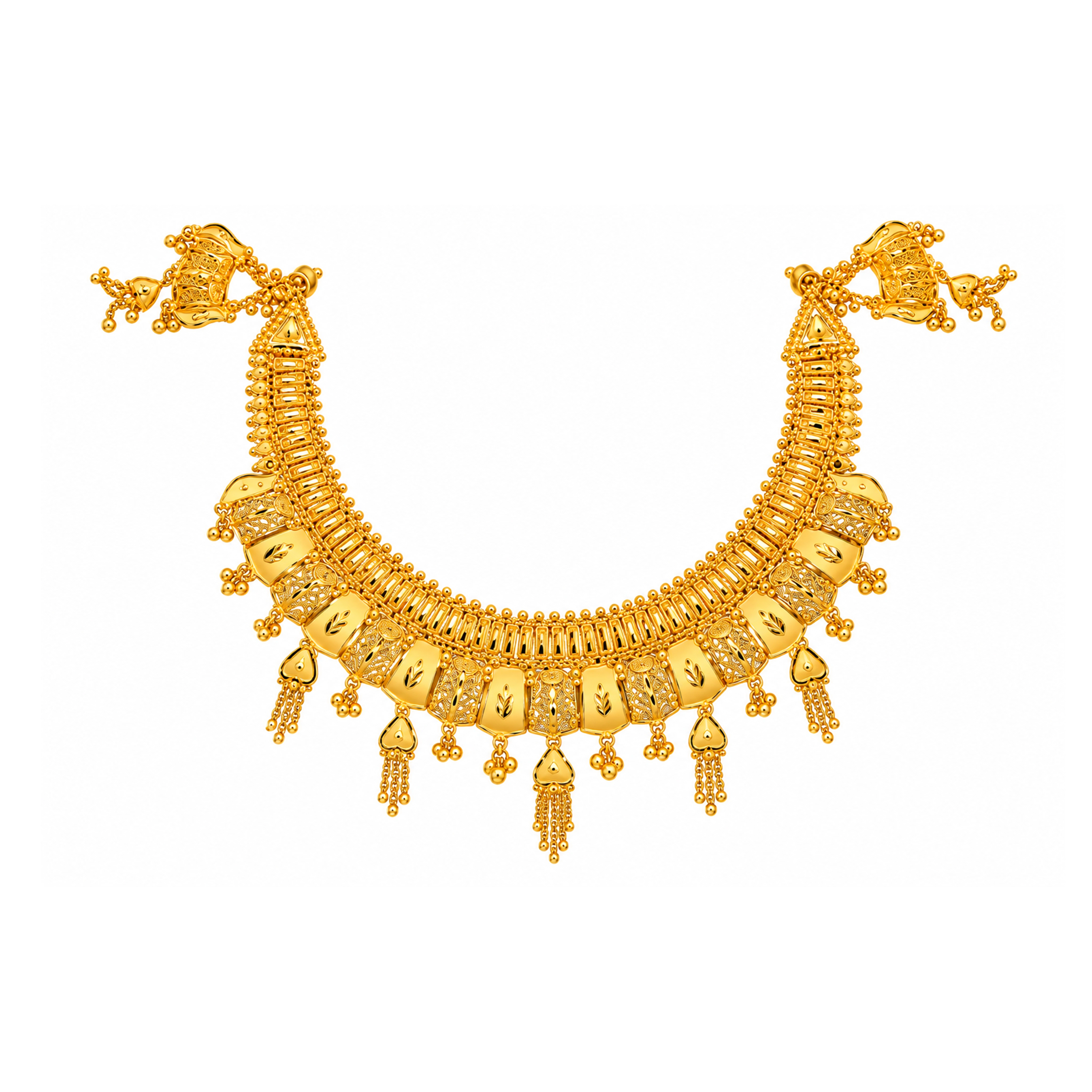 The GSS058411513 Gold Short Necklace Set
