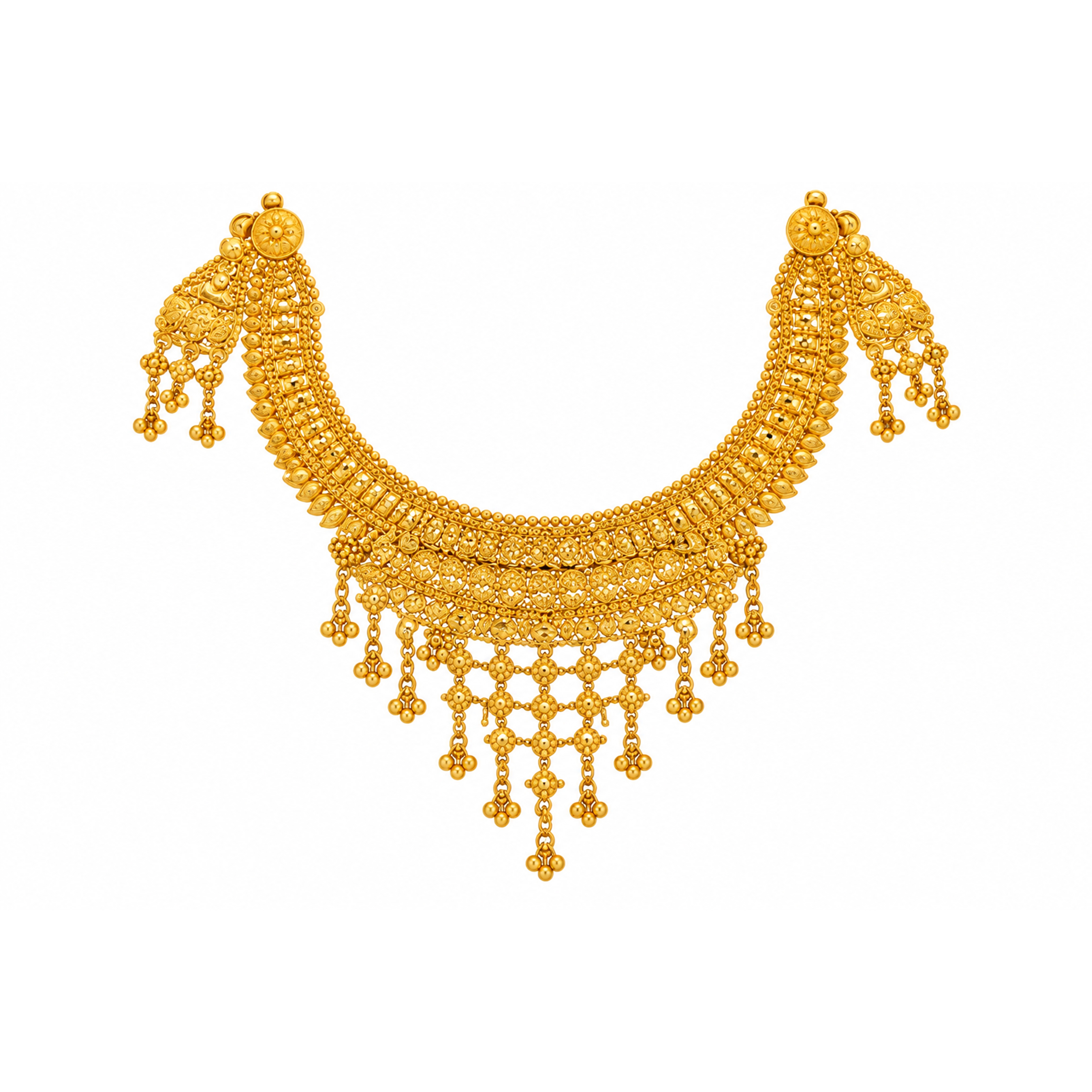 The GSS058411523 Gold Short Necklace Set