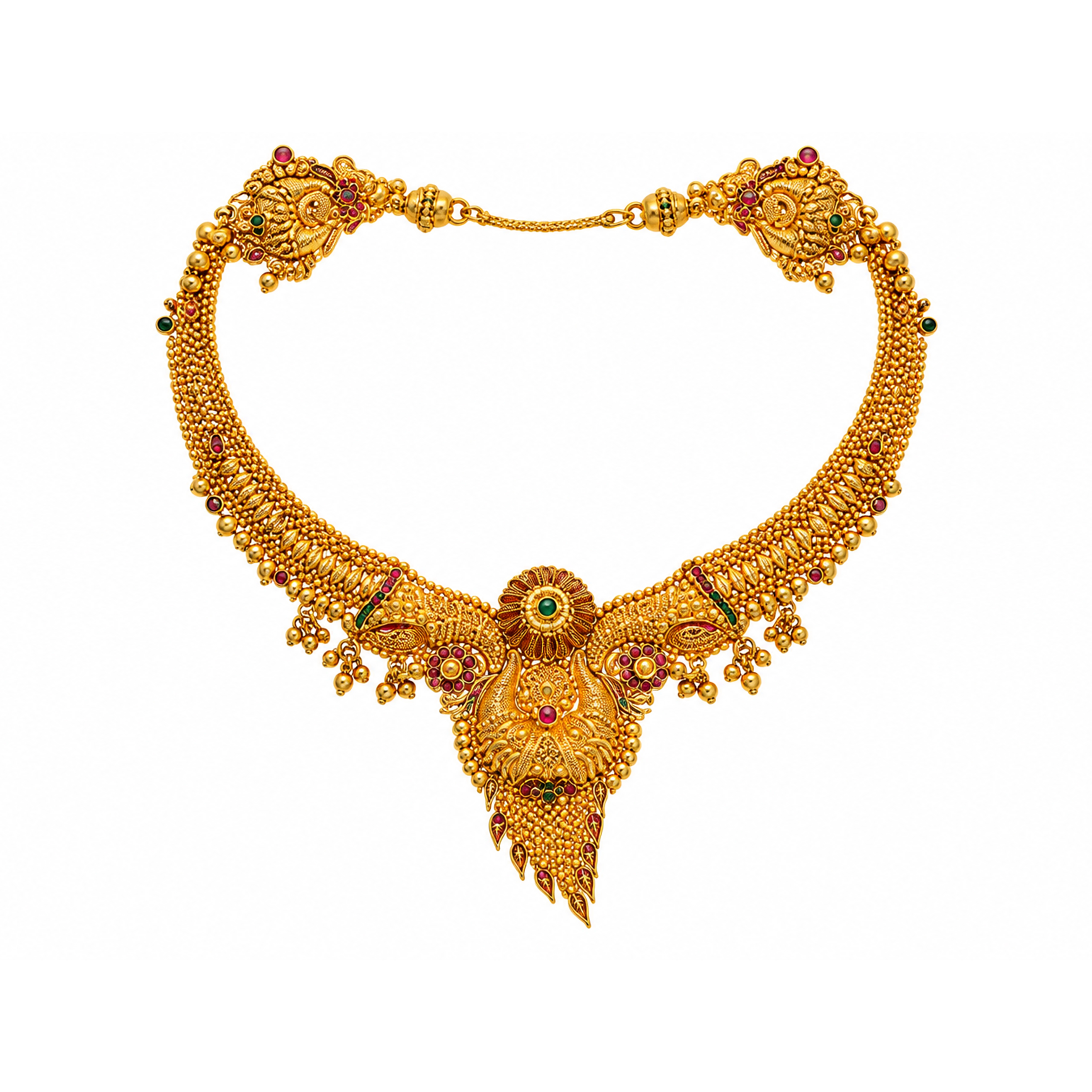 The GSS058610009 Gold Short Necklace Set