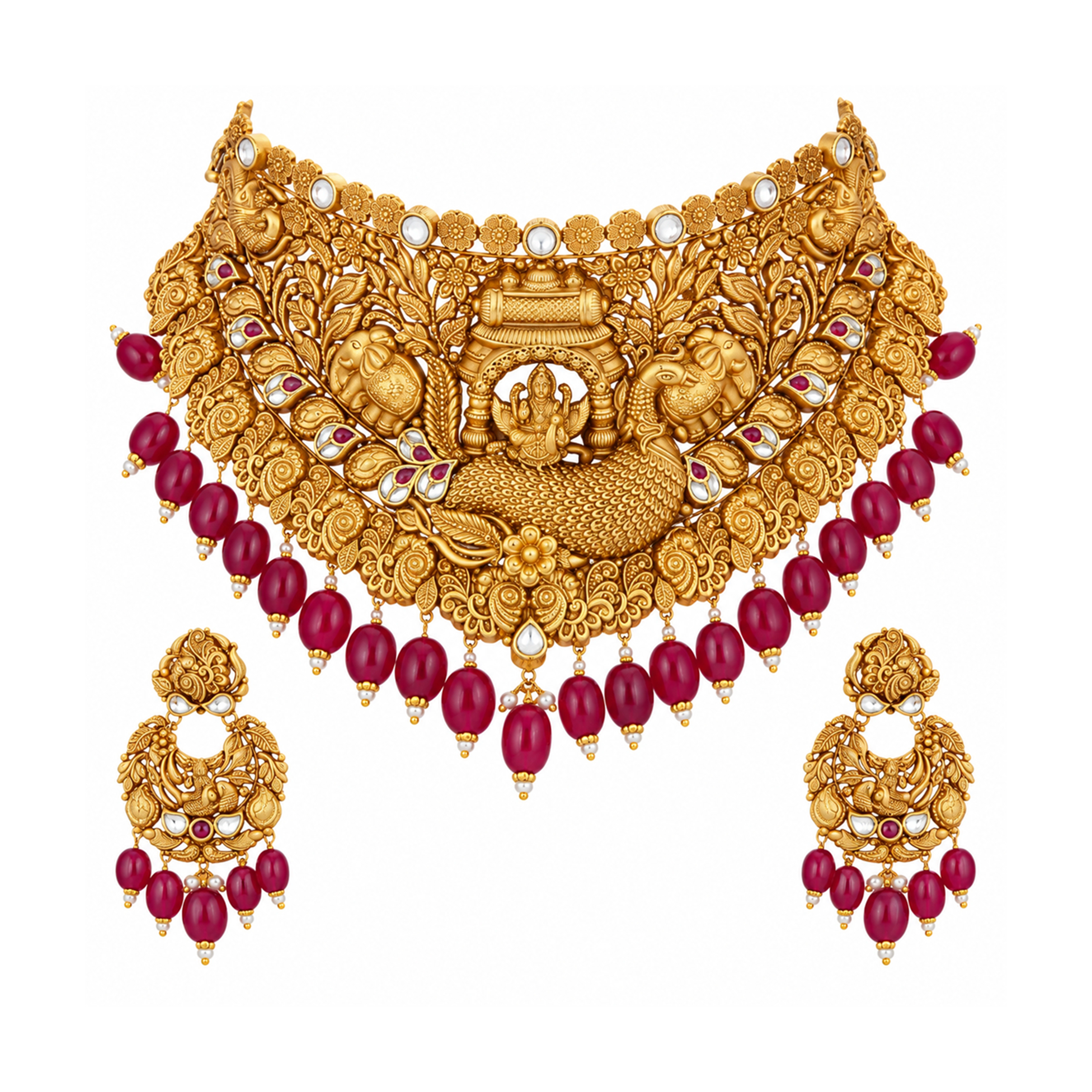 The GSS060310802 Gold Short Necklace Set