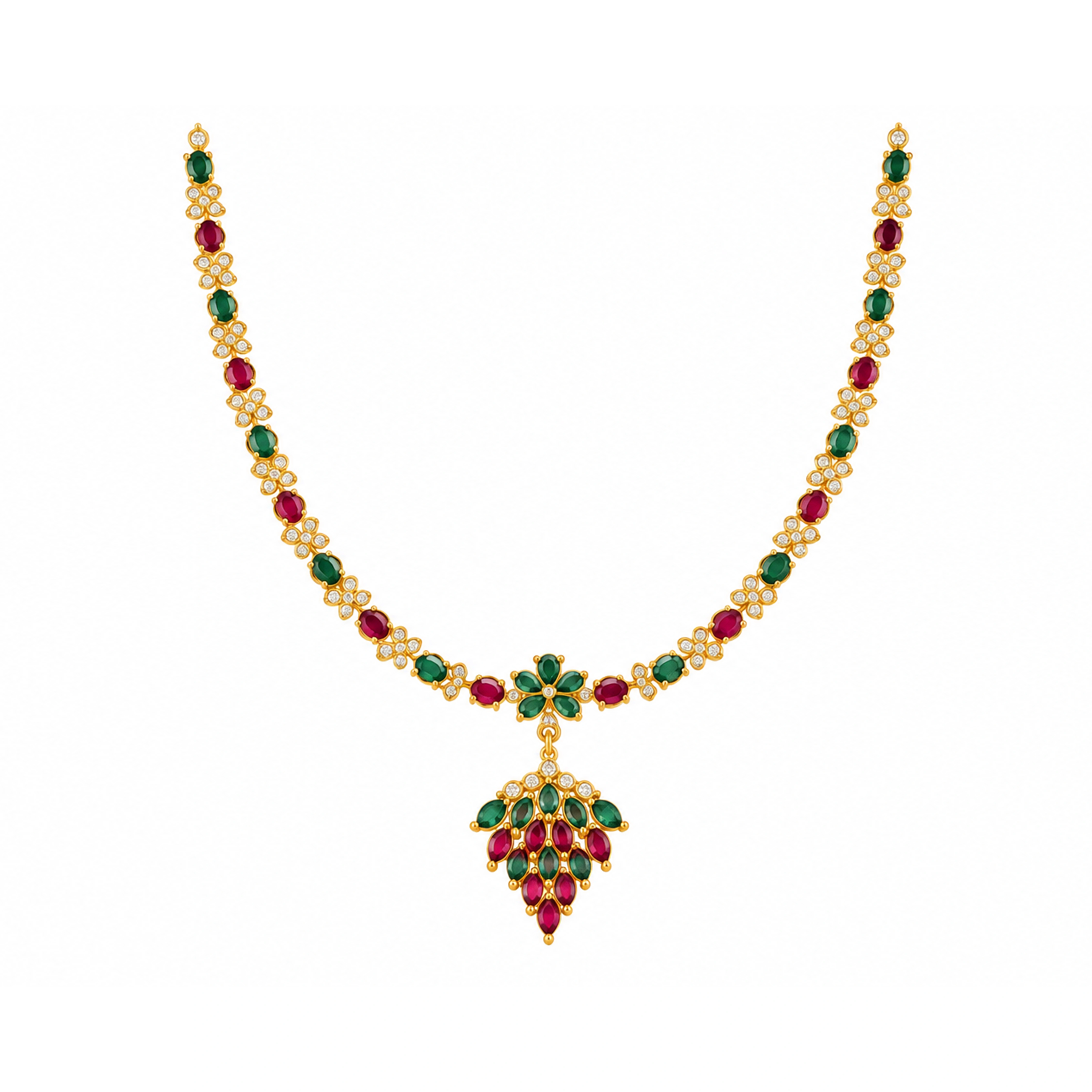 The GSS063010019 Gold Short Necklace Set
