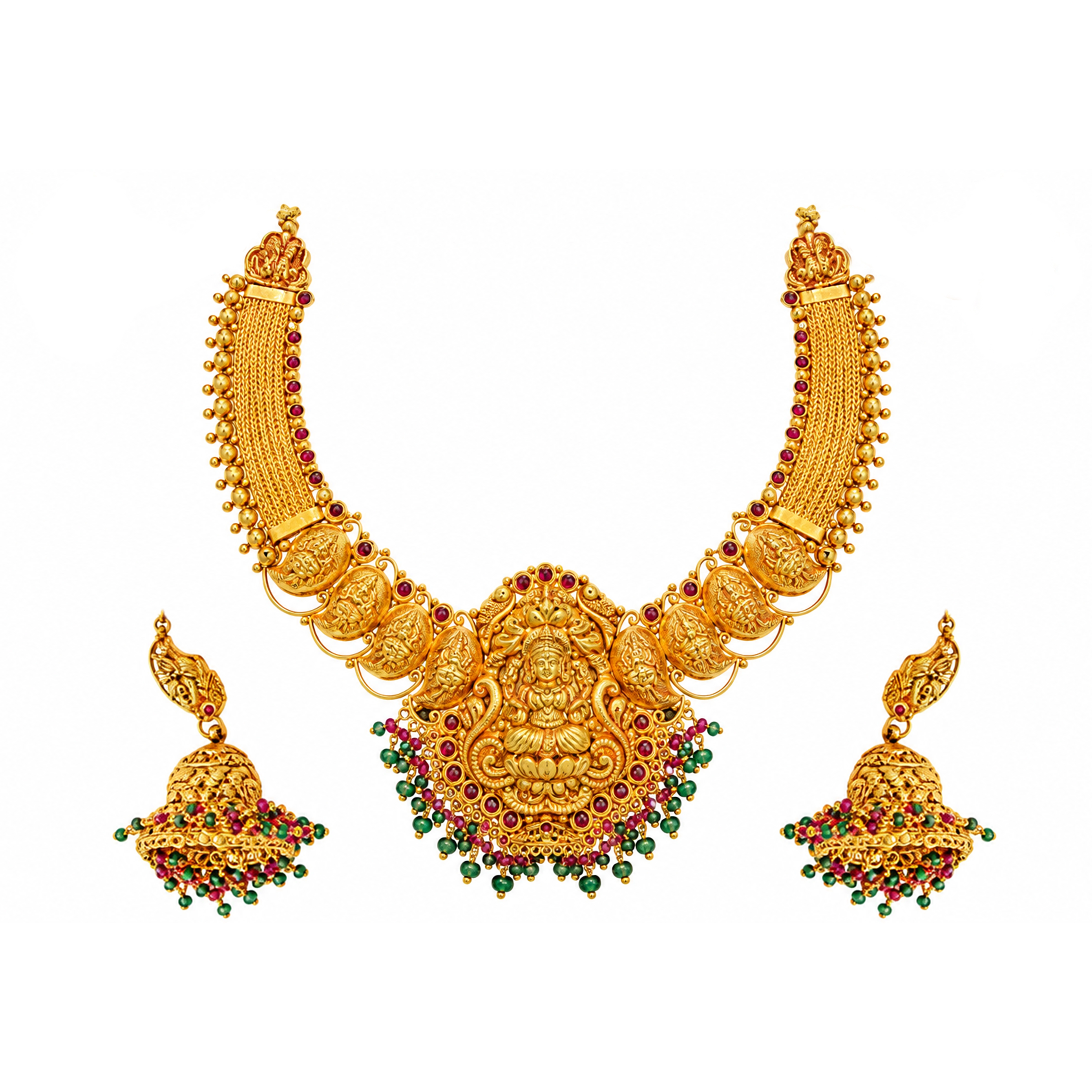 The GSS065710005 Gold Short Necklace Set
